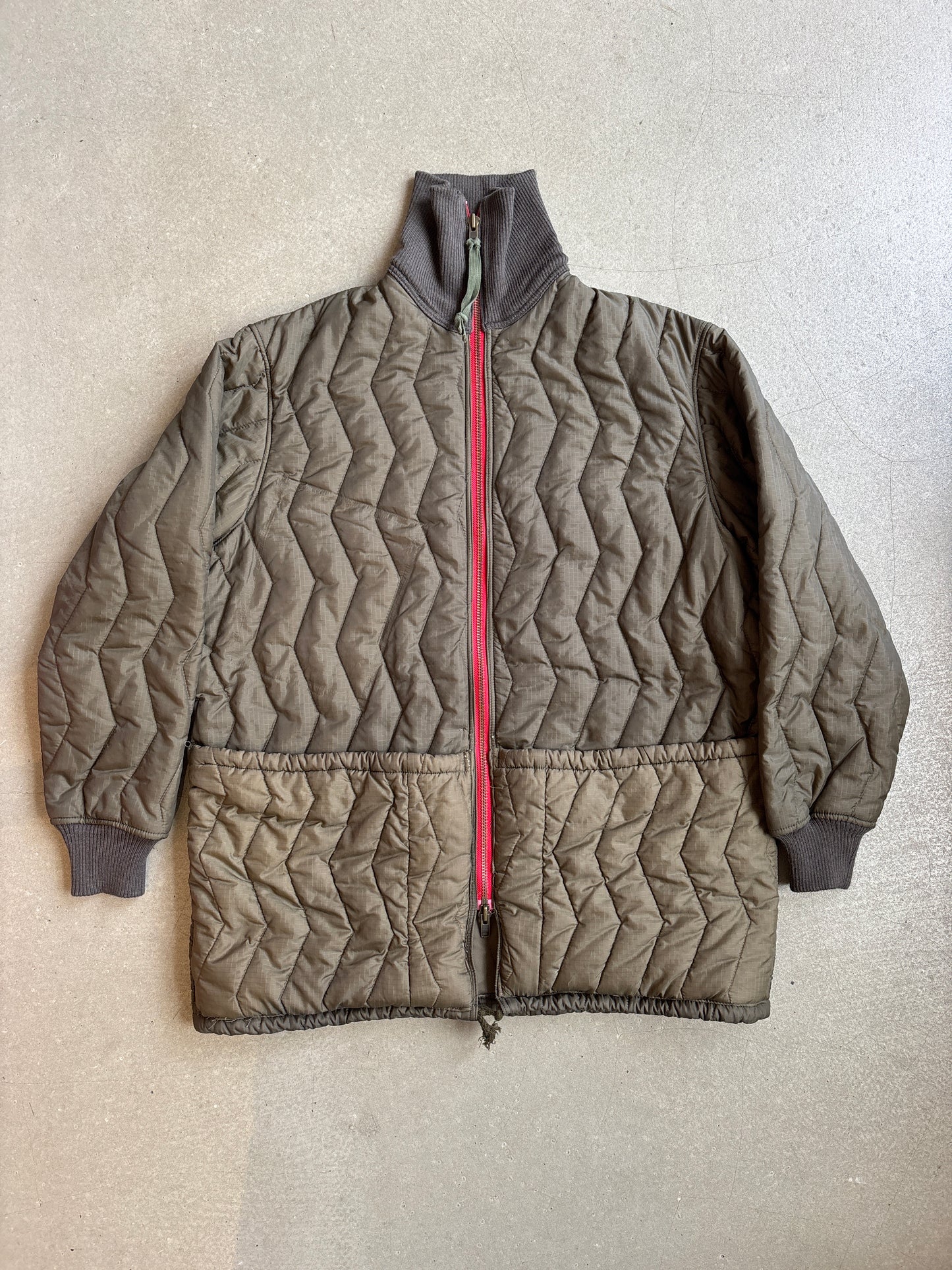 Vintage German Army Puffer Jacket Khaki XL
