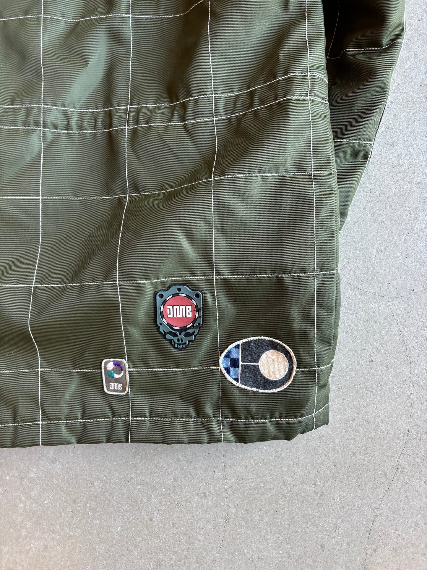 Vintage Diesel Checkered Parka Green Medium