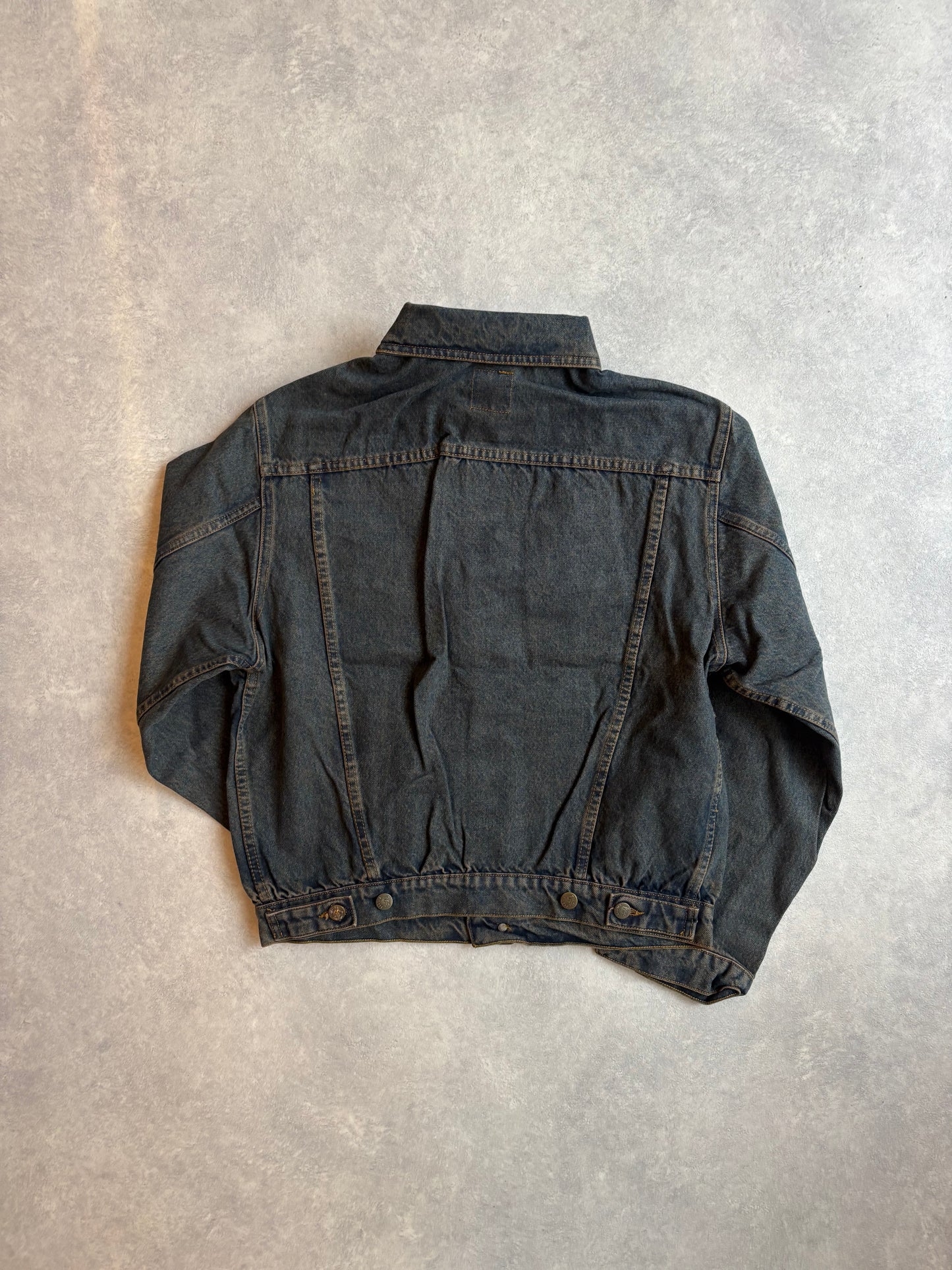 Lee Washed Denim Rider Jacket Brown Large