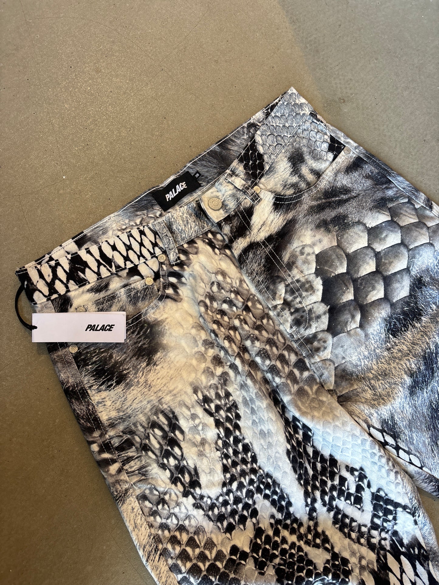 Palace Animal Print Jeans Grey 30