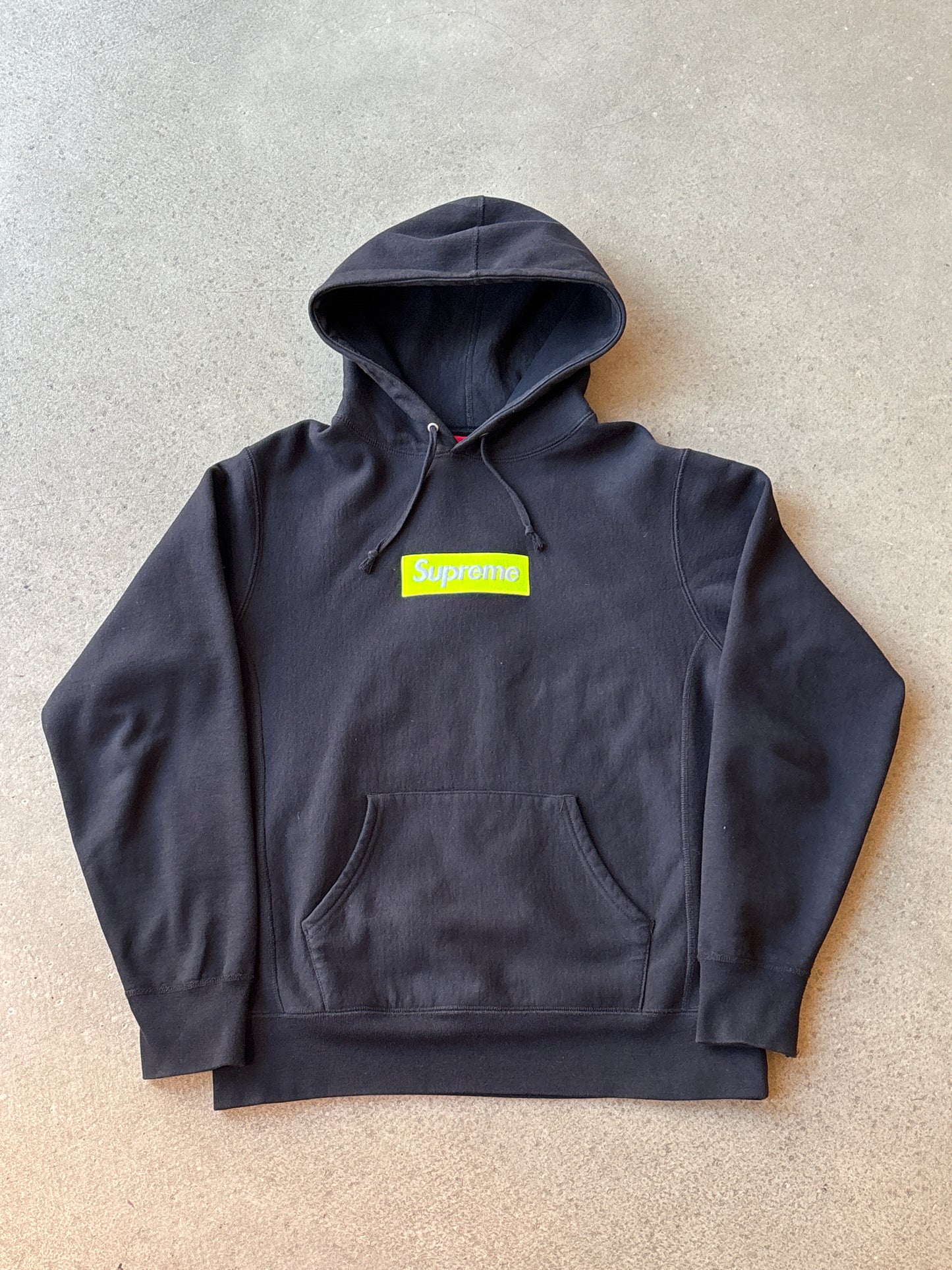 Supreme Box Logo Volt Hoodie Black L
