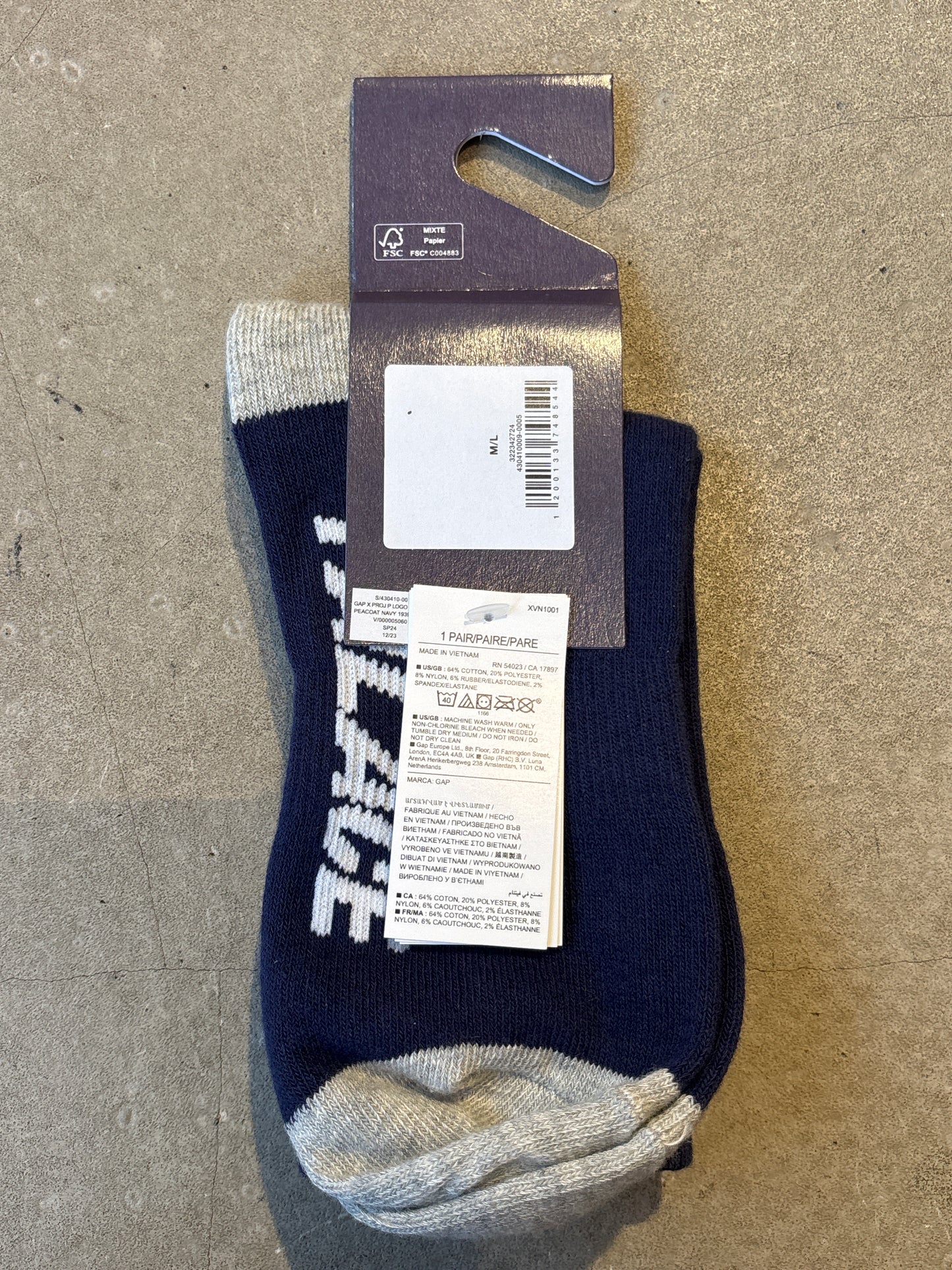 Palace x Gap Socks Navy 38-40