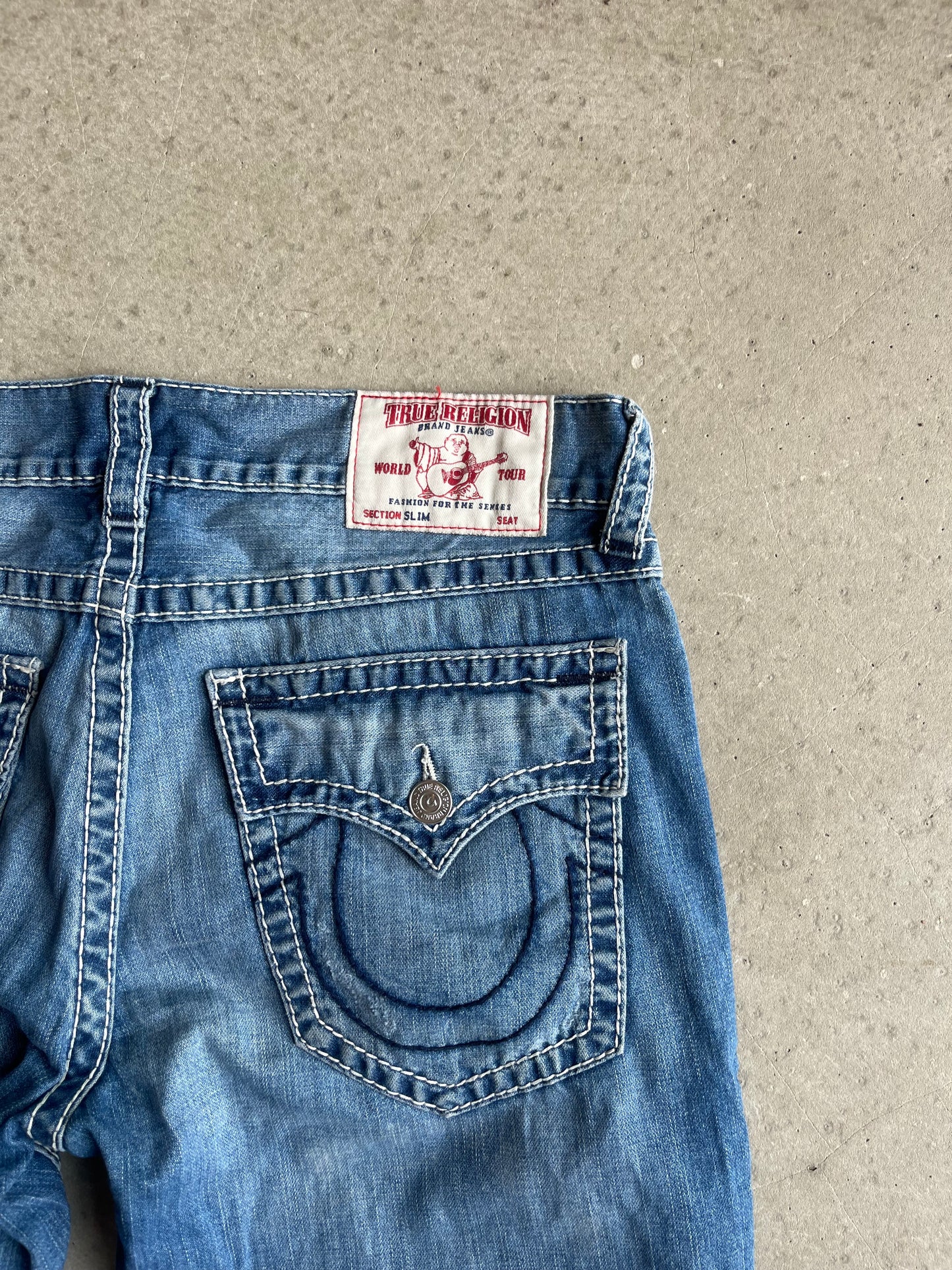 True Religion Slim Bleached Jeans 36