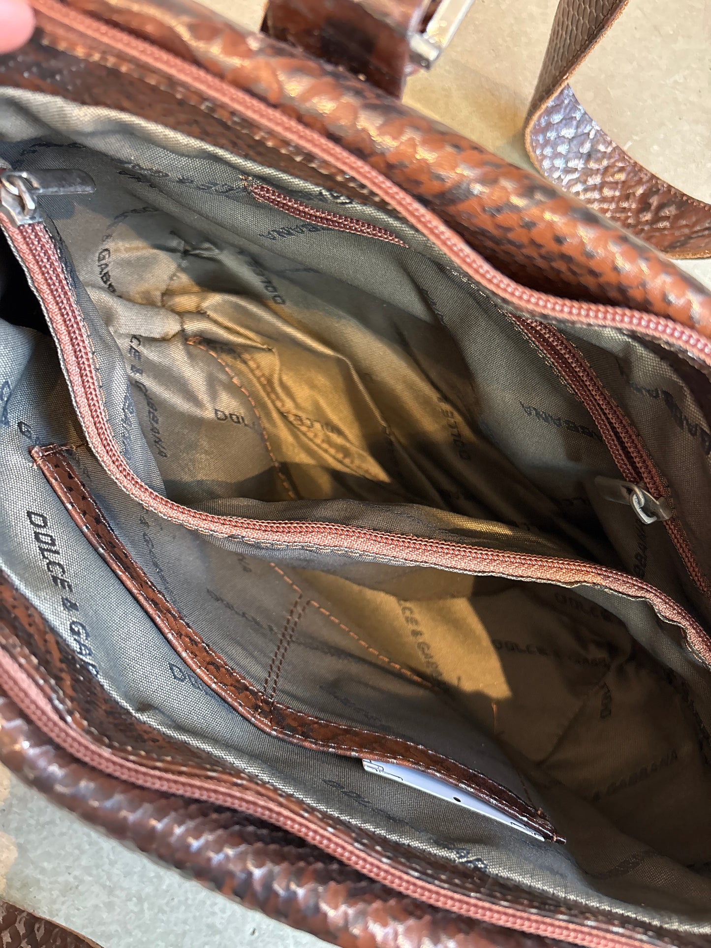 Dolce & Gabbana Brown Faux Bag