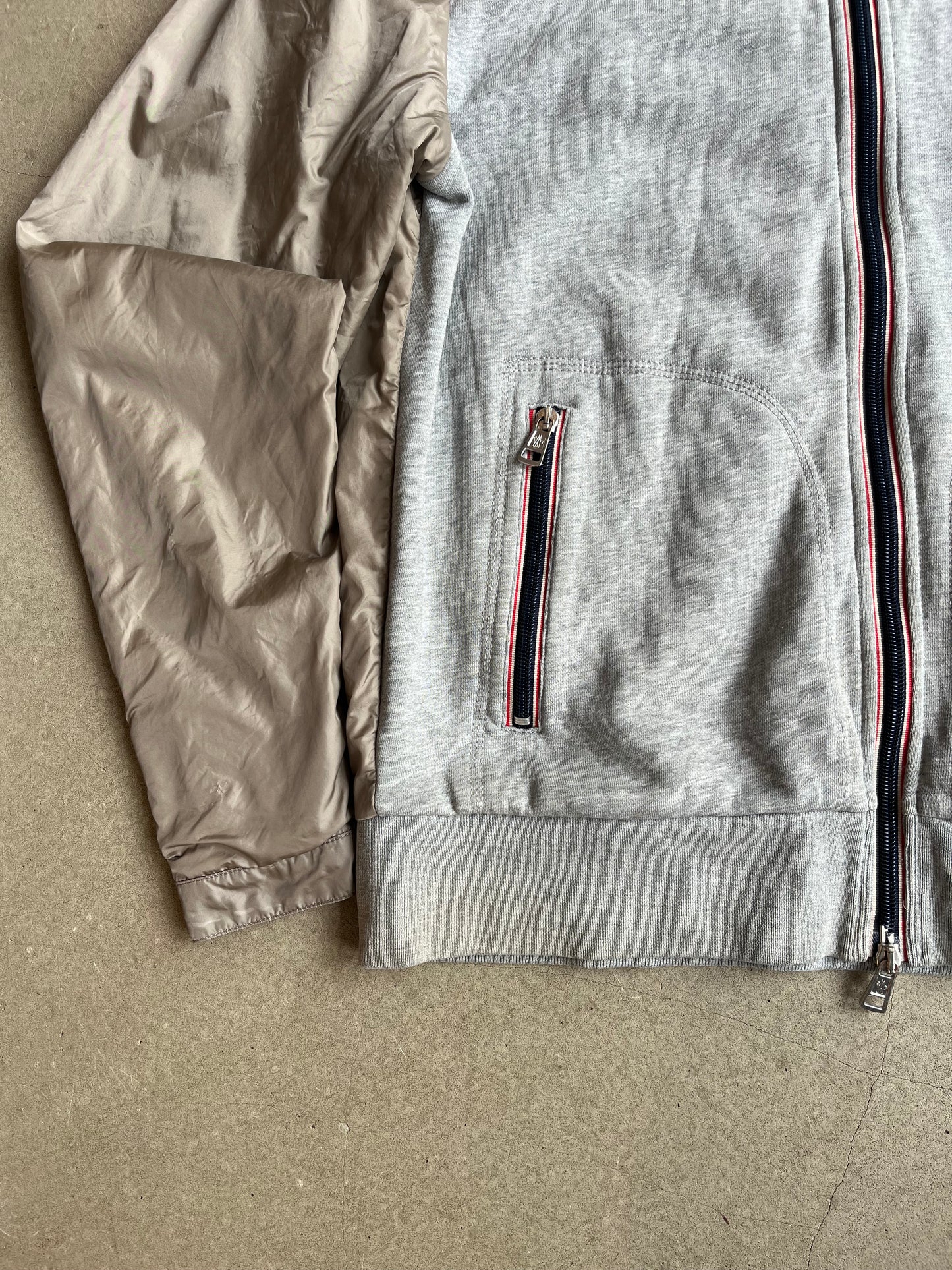 Moncler Zip Up Vest Grey Large