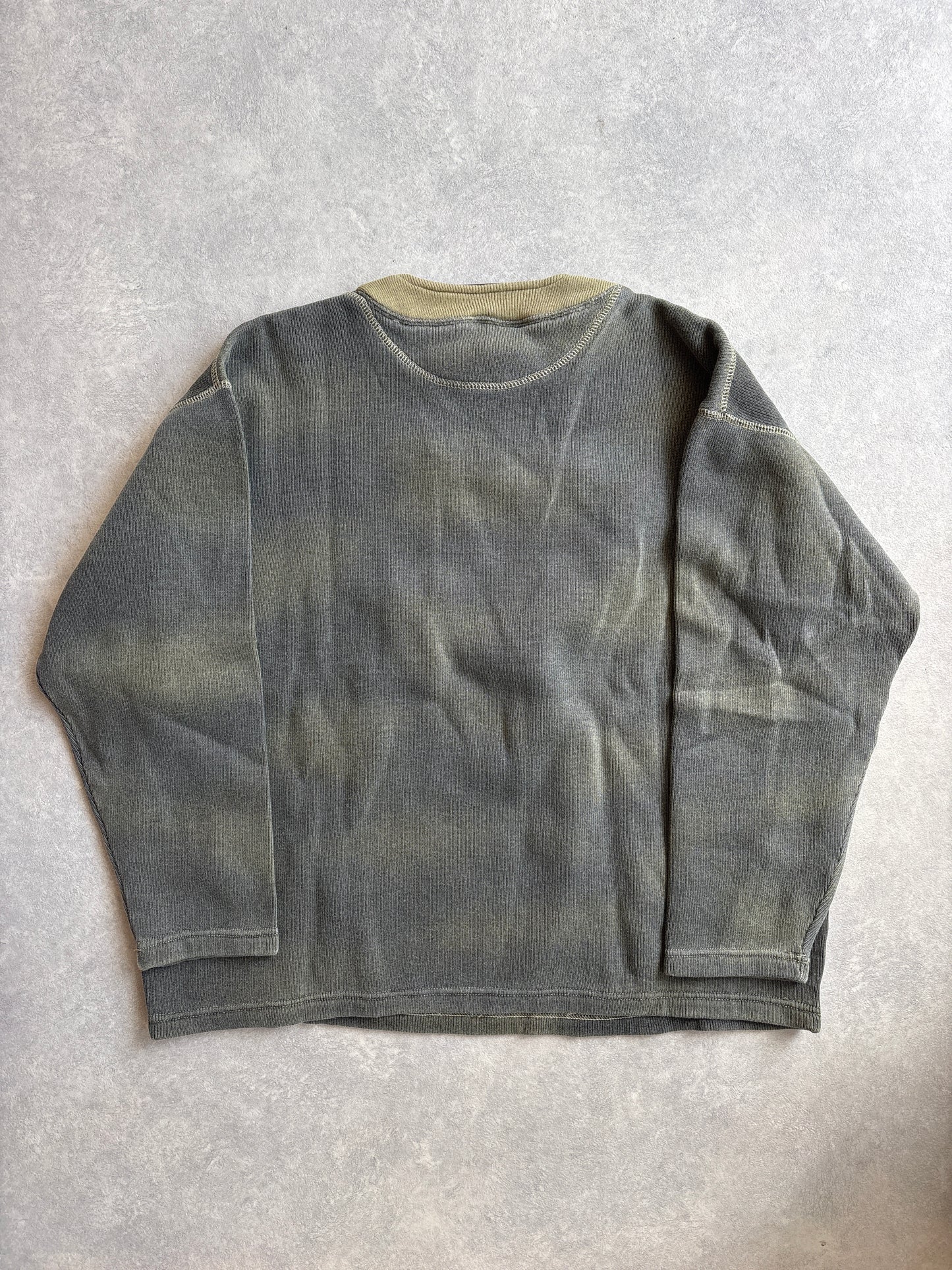 Blue One Washed Sweater Army Green L
