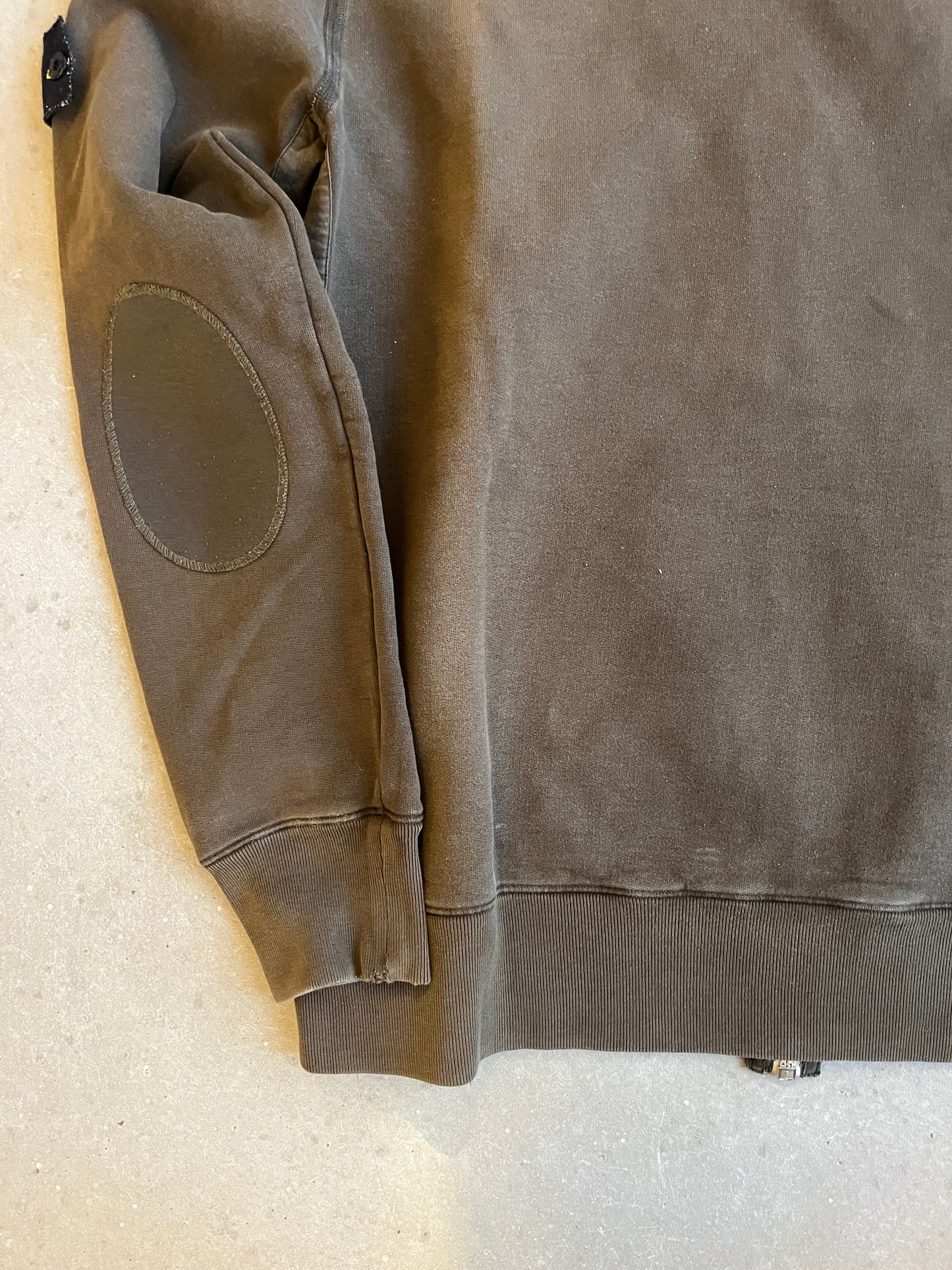 Vintage Stone Island Zip Up Hoodie Khaki XL