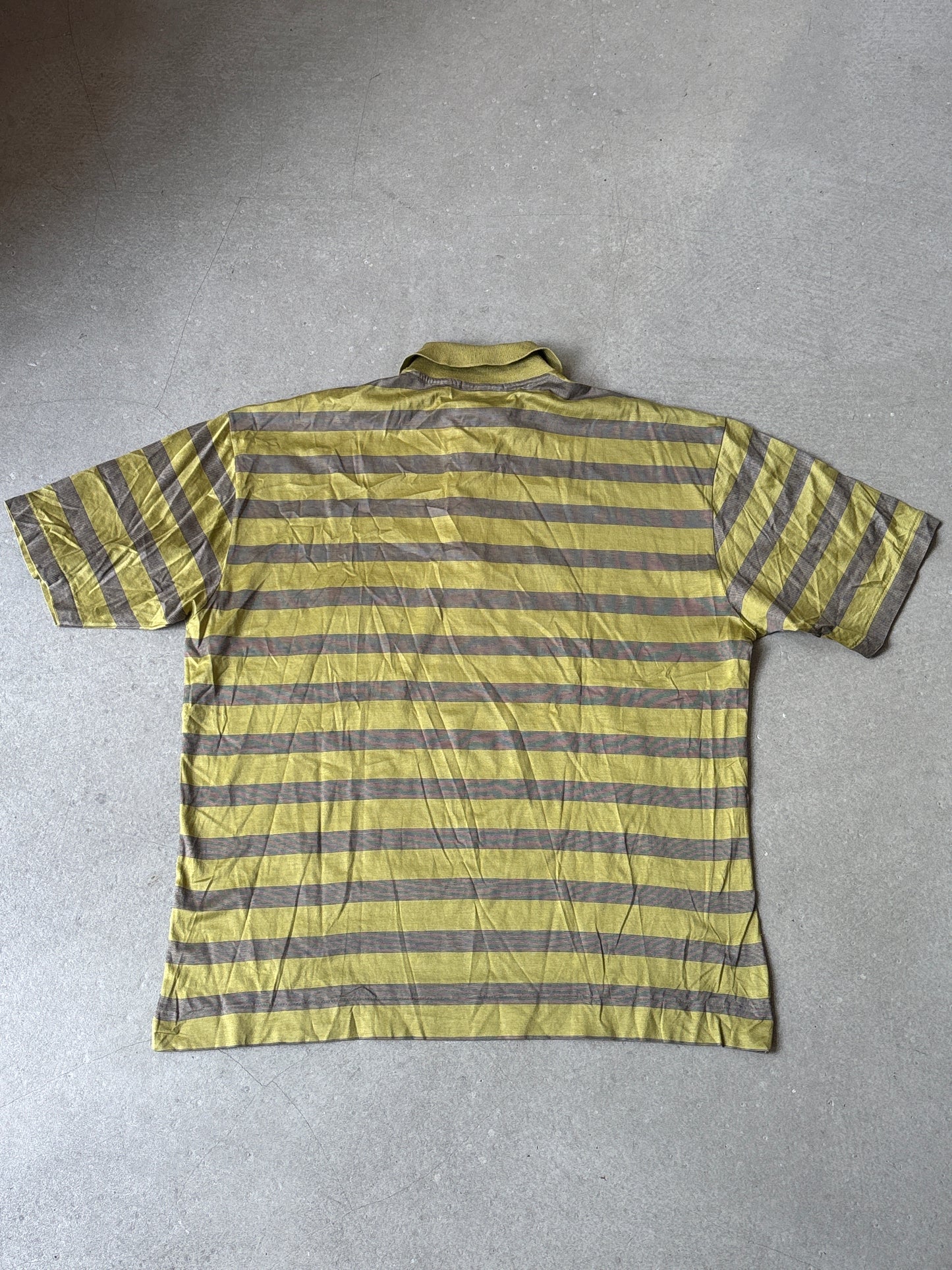 Valentino Uomo Striped Shirt Large Gold