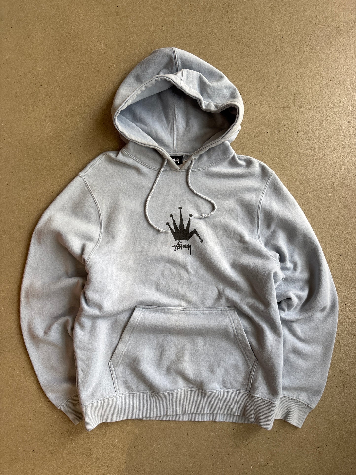 Stussy Hoodie Crown Light Blue Size S
