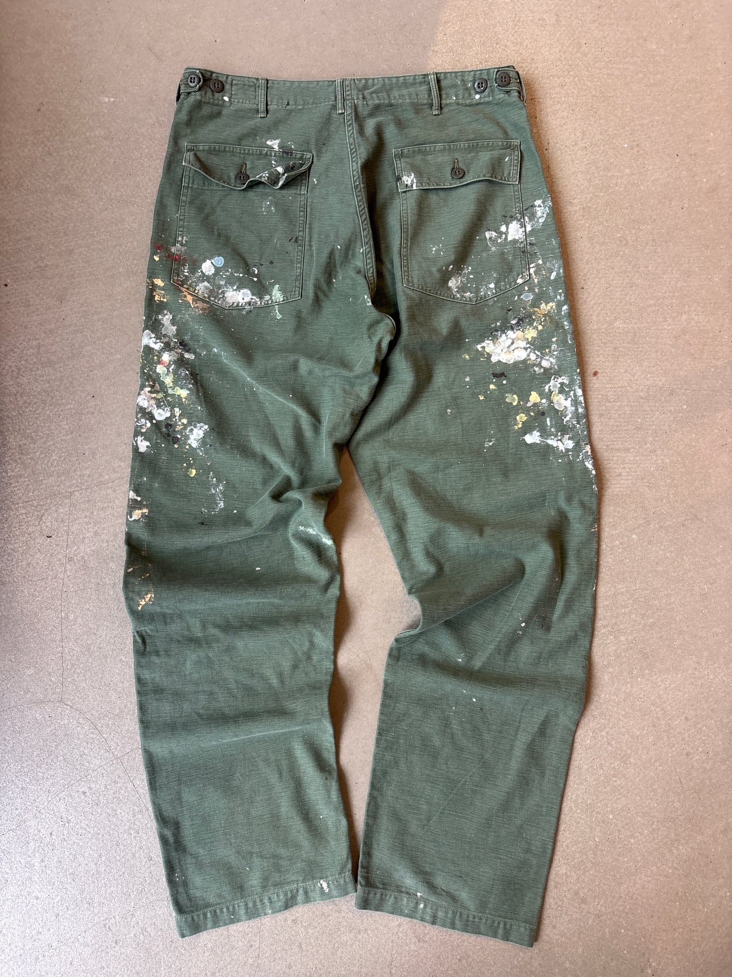Orslow Painted Green Jeans XL