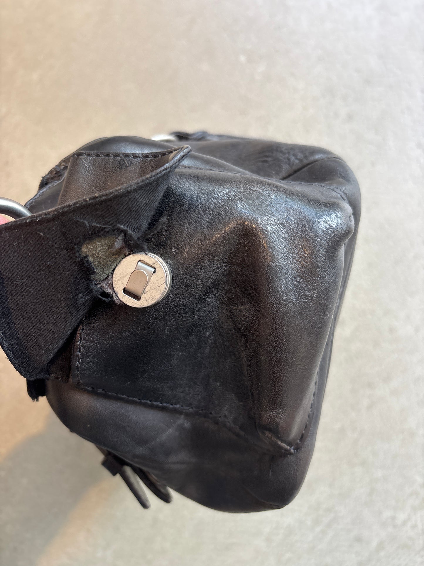 Vintage Replay Black Leather Bag