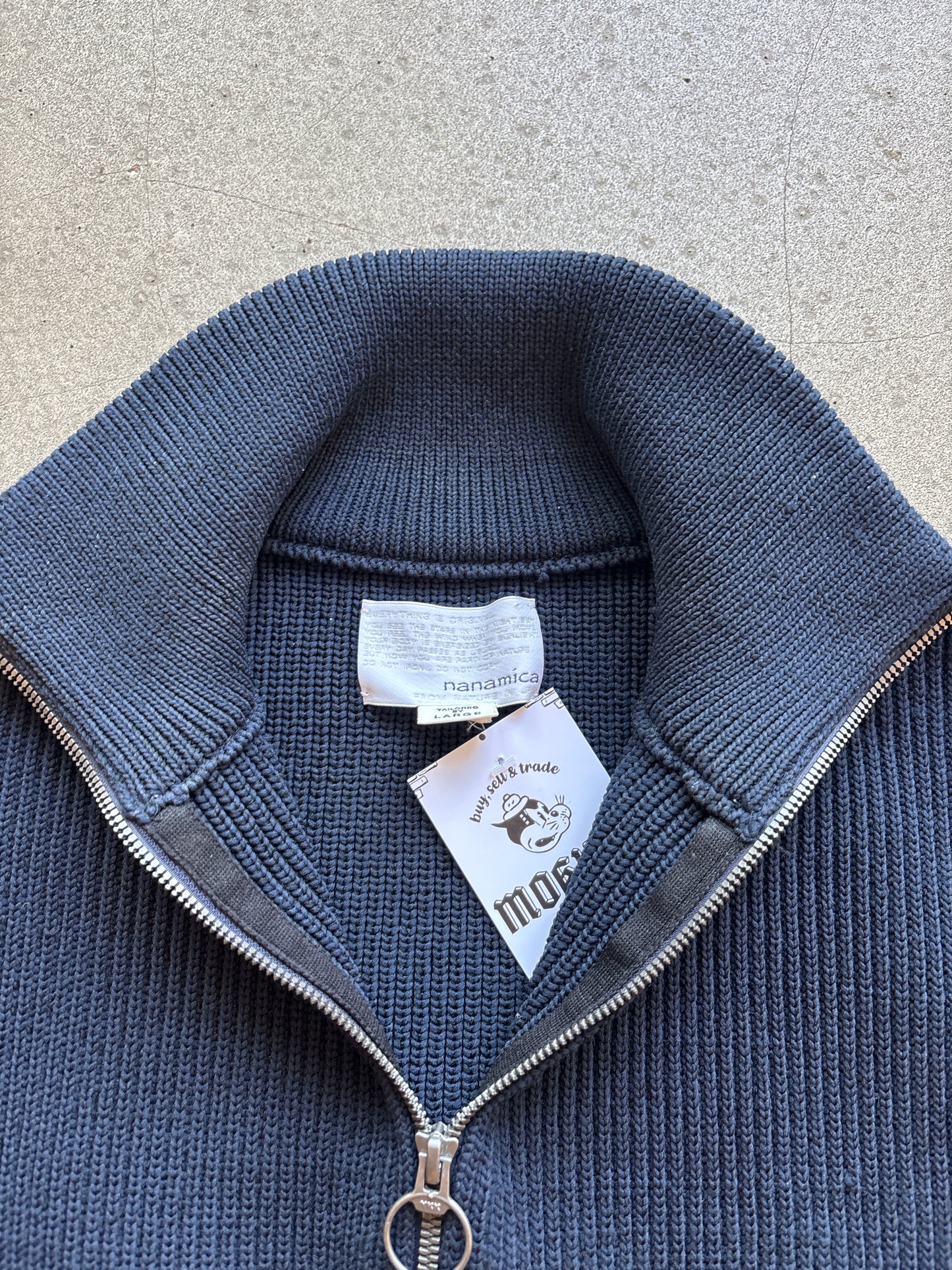 Nanamica Half Zip Knit Navy L