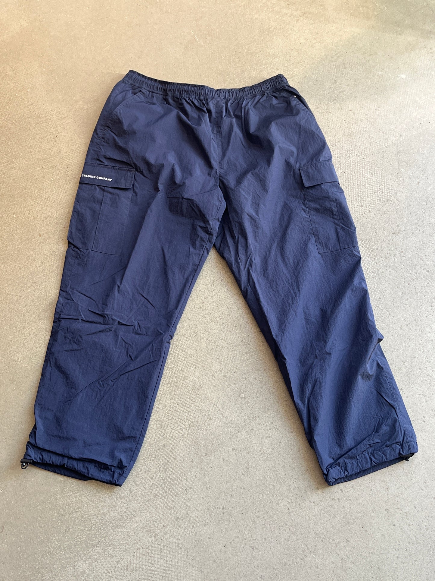 Pop Trading Company Nylon Navy Trackpants Large