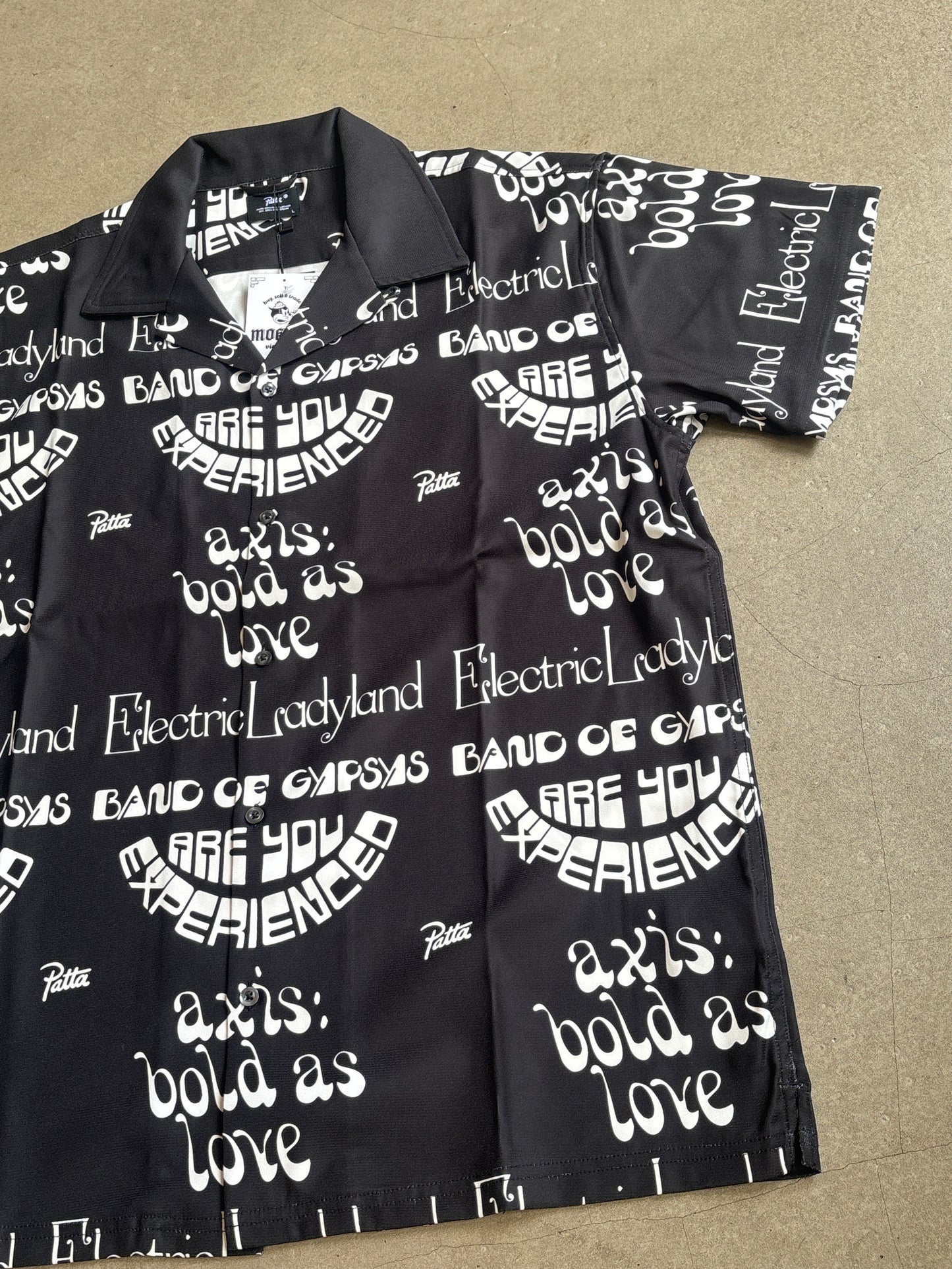 Patta Soundsystem x Jimi Hendrix Allover Printed Shirt Black L