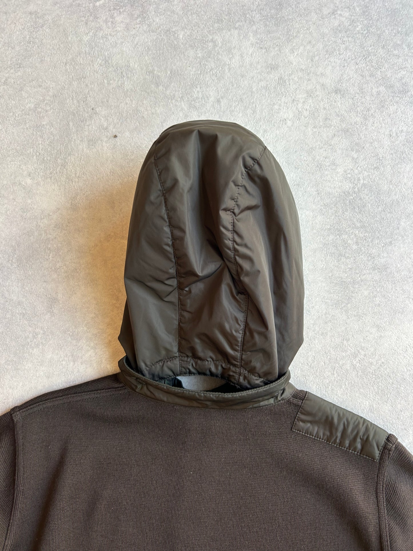 Prada Brown Nylon Hoodie Medium