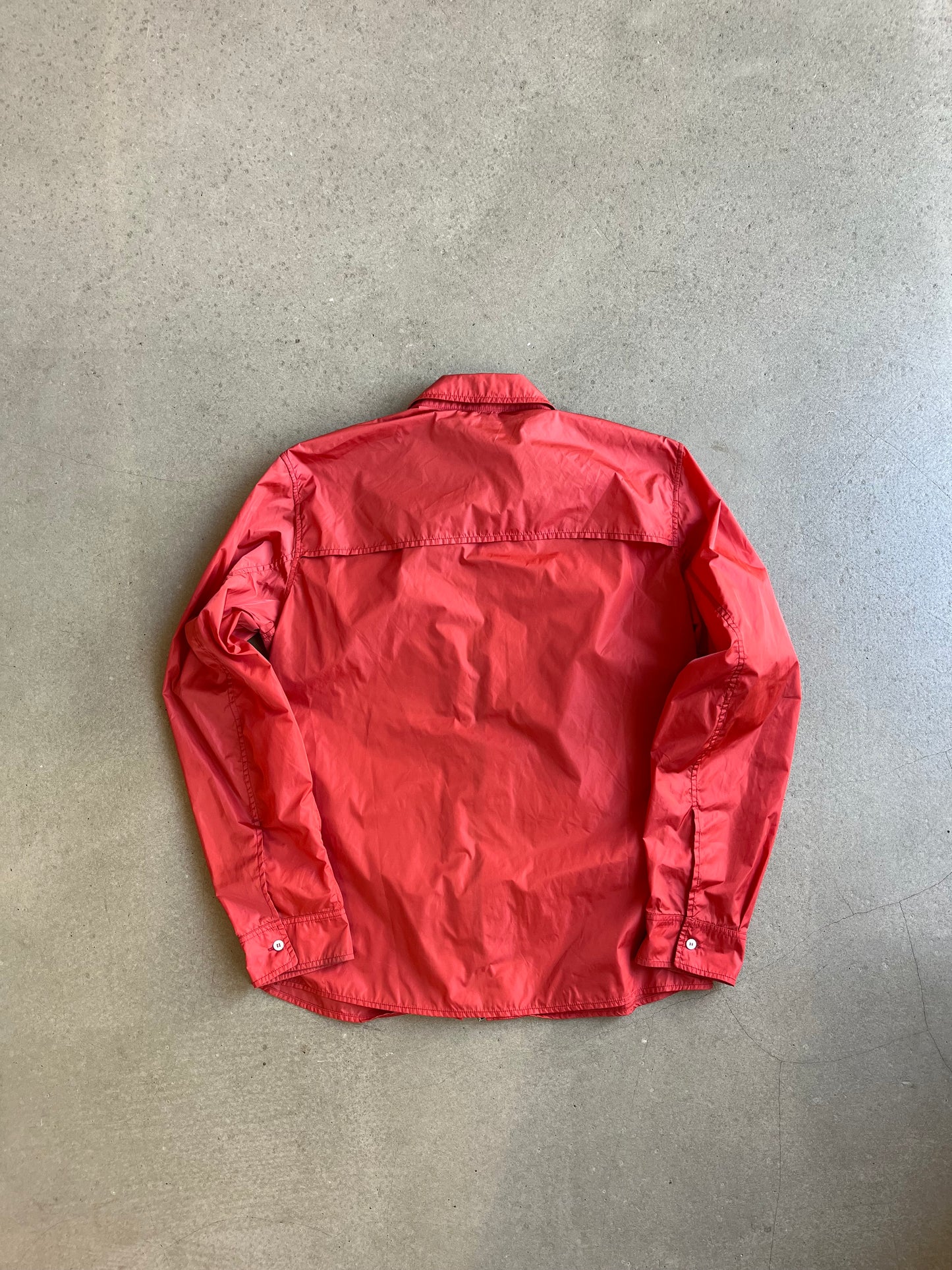 Prada Zip Up Nylon Overshirt Red Large