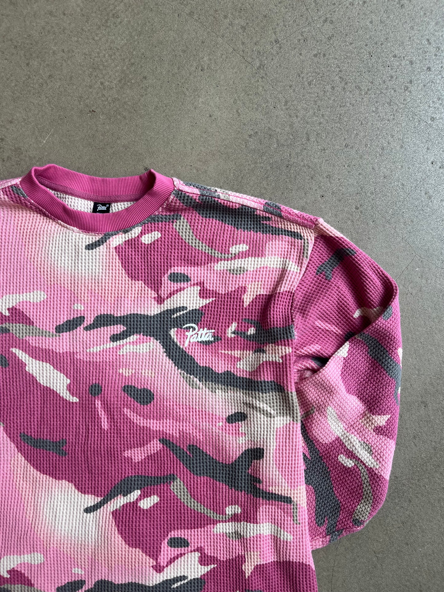 Patta Cactus Flower Camo Waffle L/S Tee Pink M