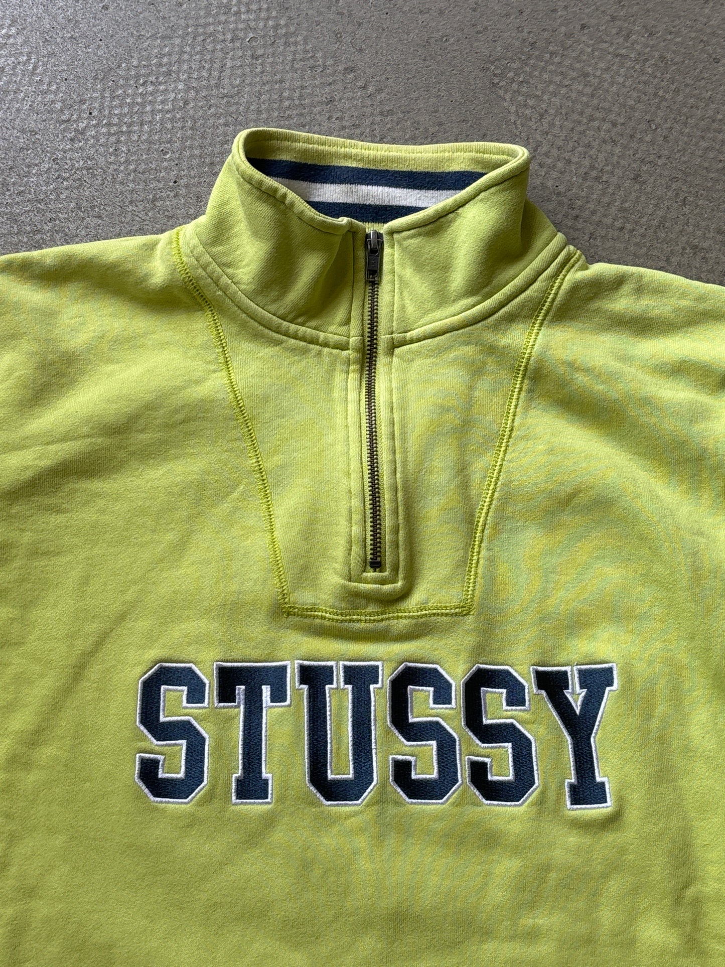 Stussy Spellout Sweater Neon Green Large