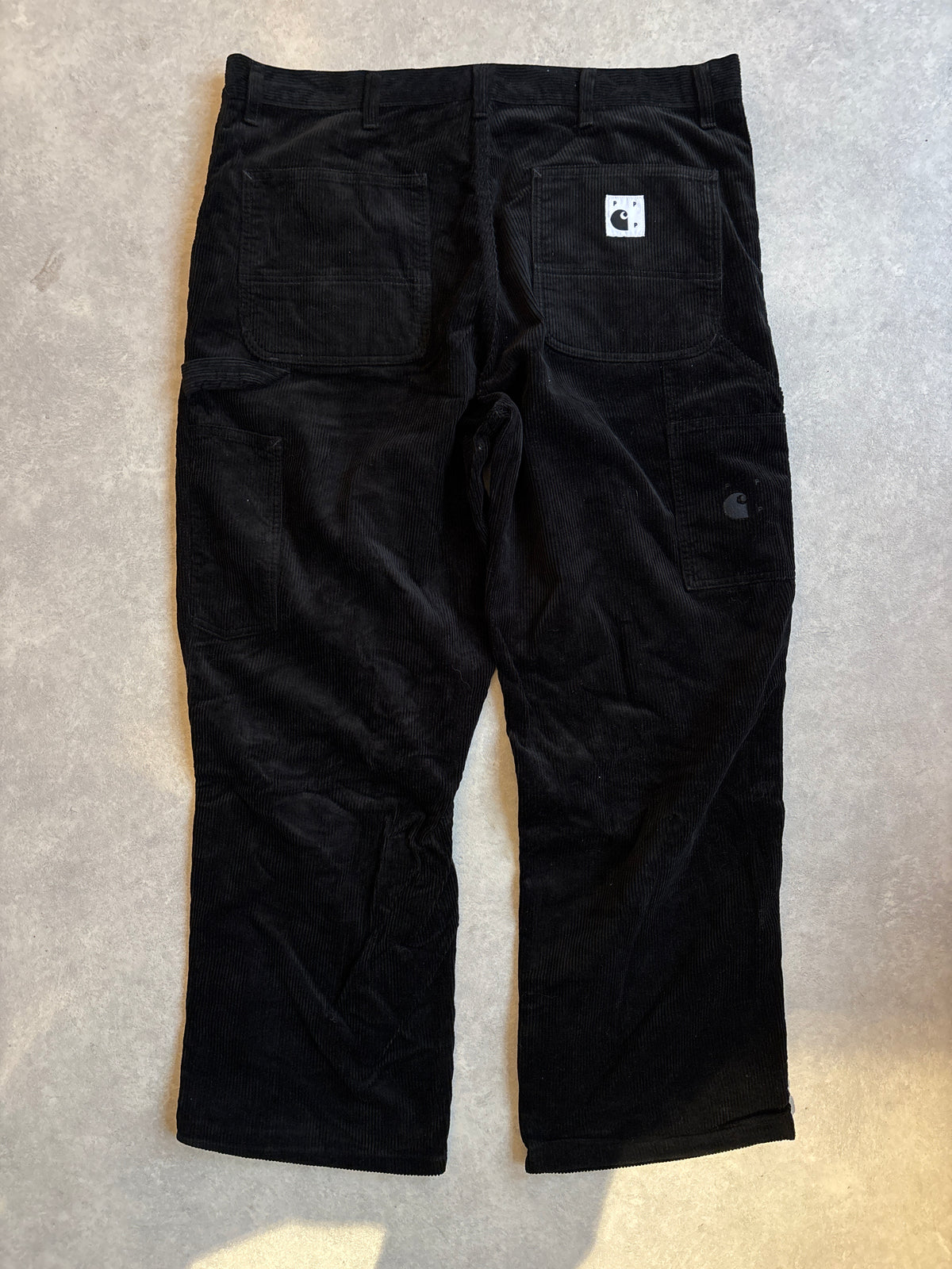 Carhartt WIP X Pop Trading Company Corduroy Black Pants 38 x 32
