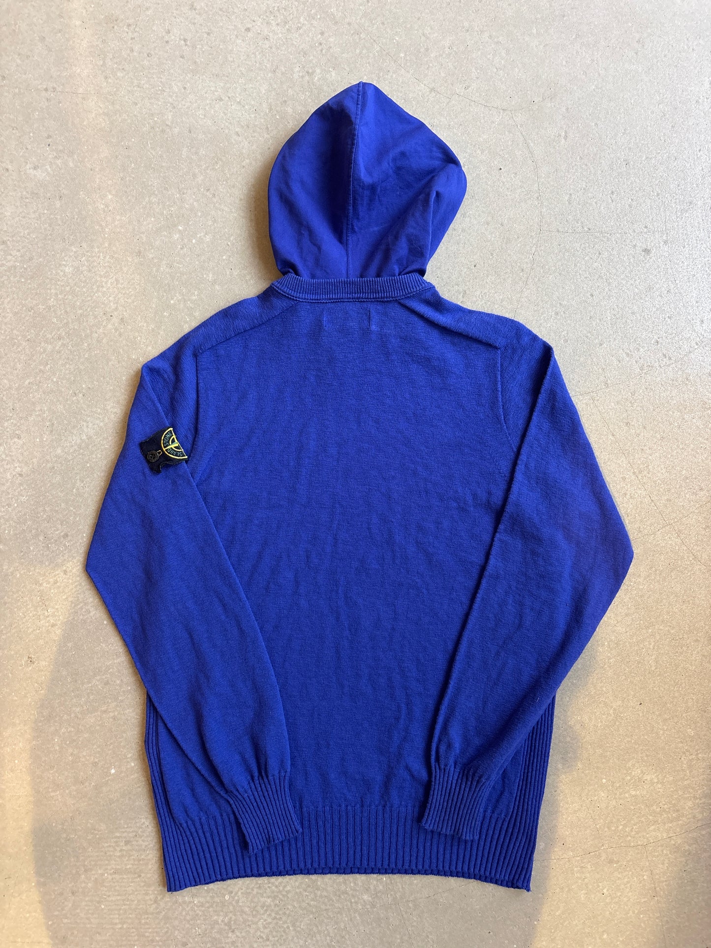 Stone Island Wool Knit Hoodie Blue M
