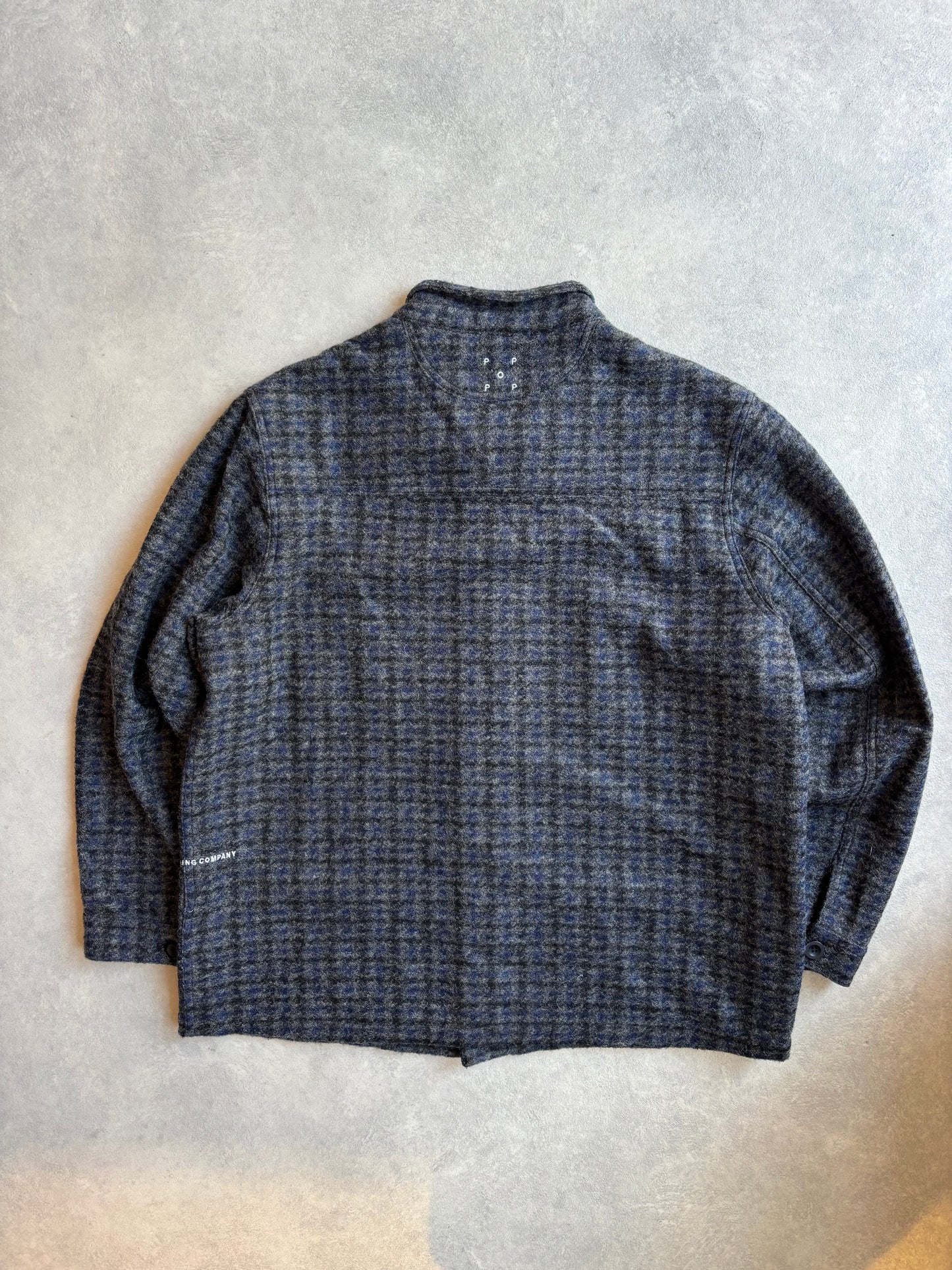 Pop Trading Company Wool Pocket Checkered Vest Grey XXL
