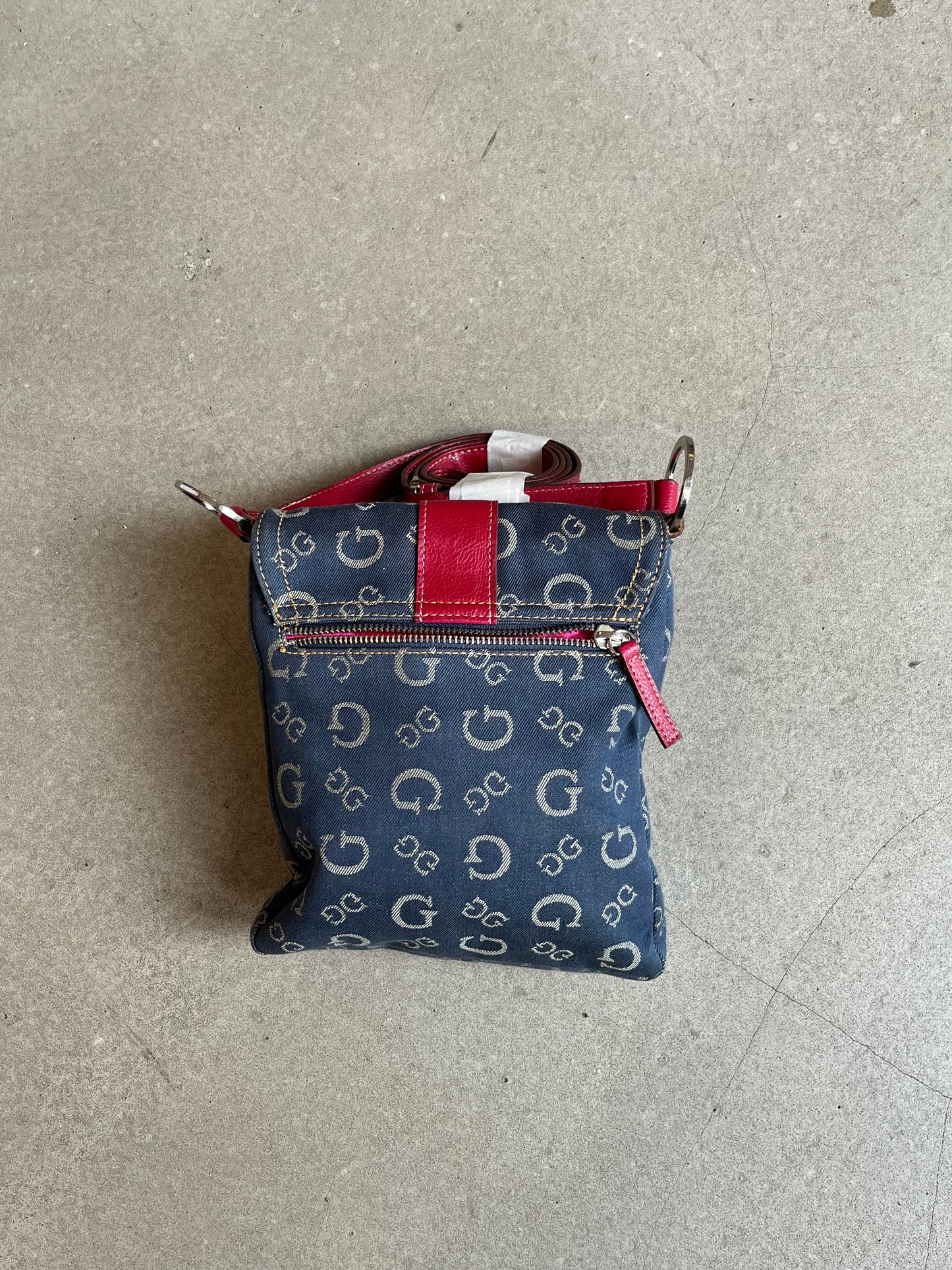 Guess Canvas Logo Bag Blue