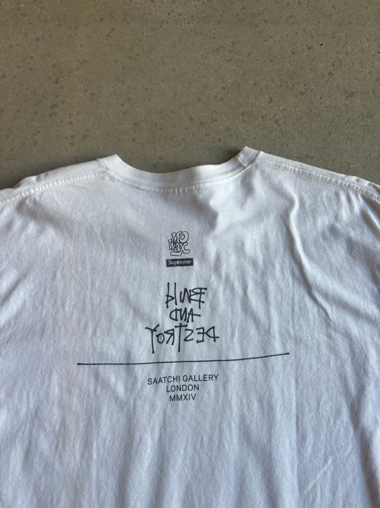 Supreme Mo Wax Box logo Futura White Tee XL