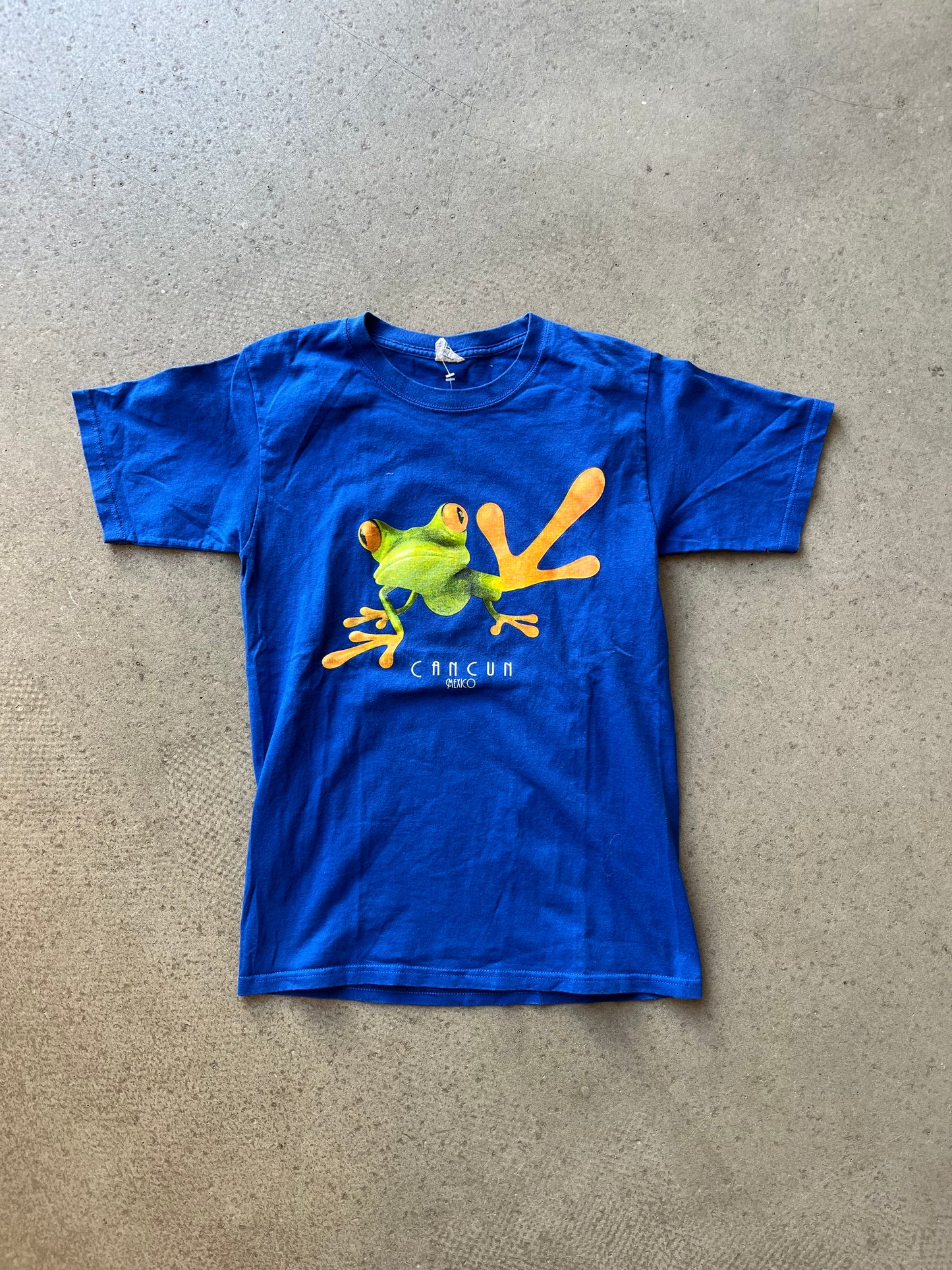 Cancun Mexico Tee Blue Small