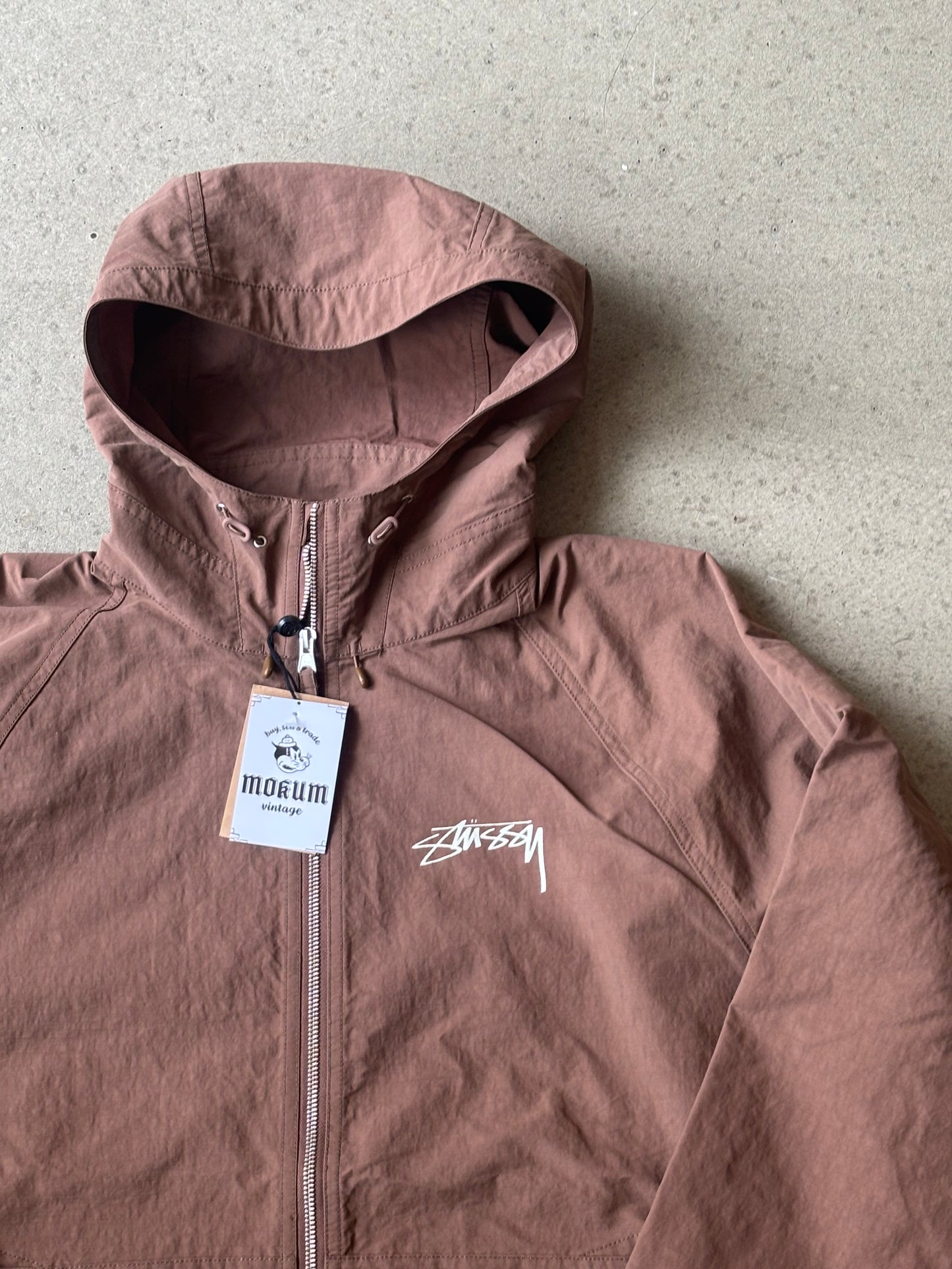 Stussy Nylon Beach Shell Brown Jacket L