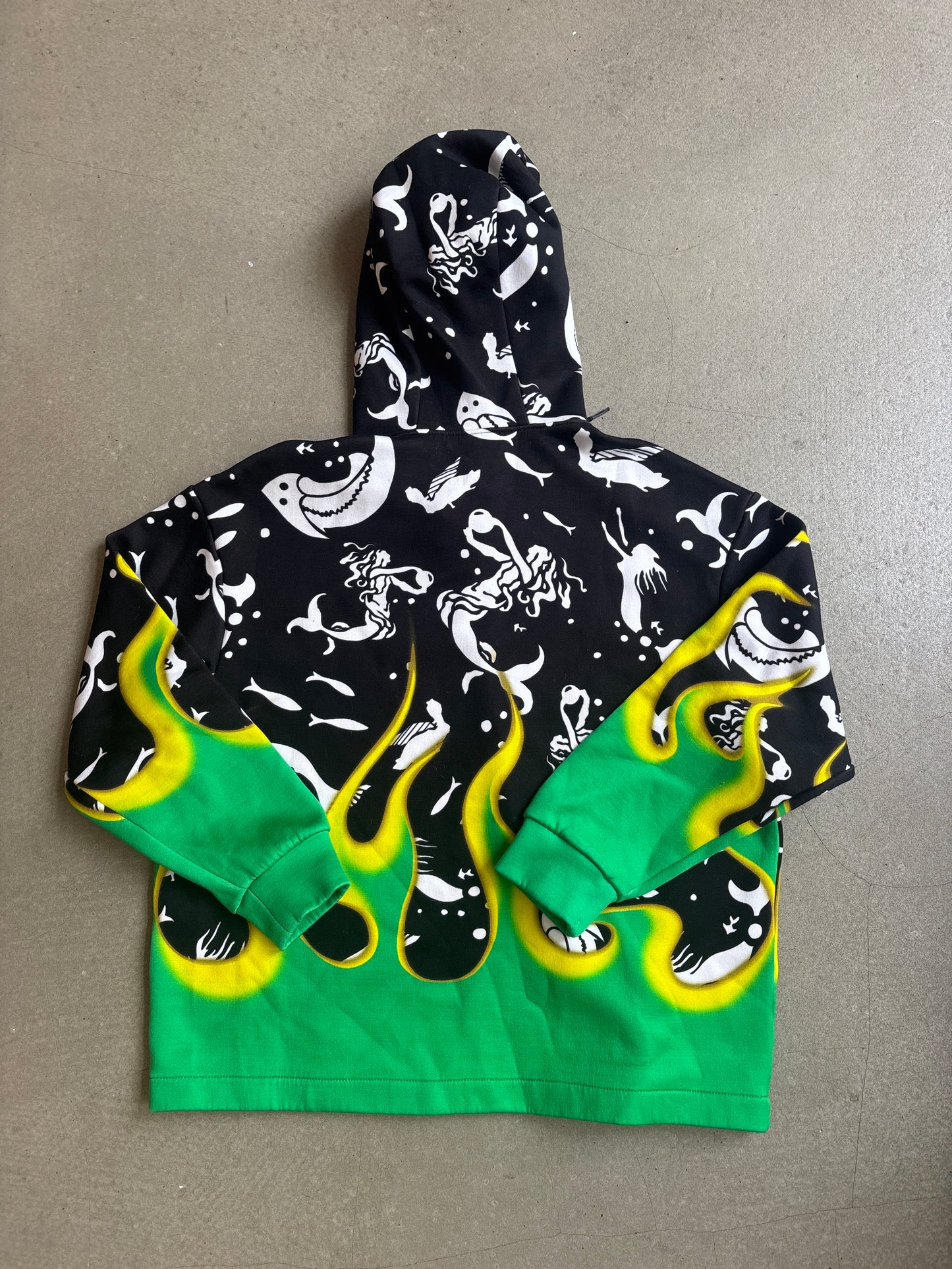 Prada Mermaid Flames Hoodie S