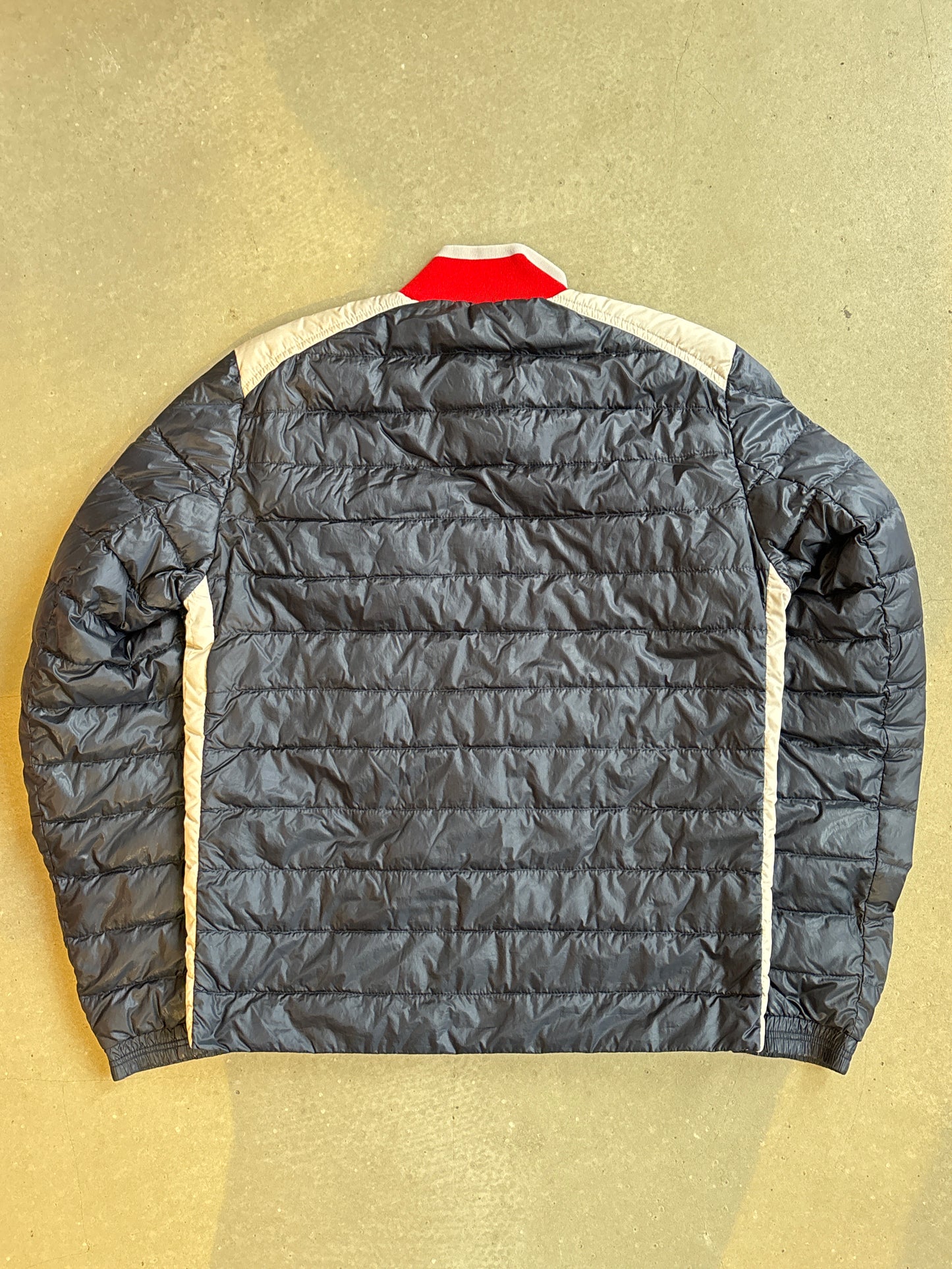 Moncler Barante Quilted Glossed Shell Jacket Navy M