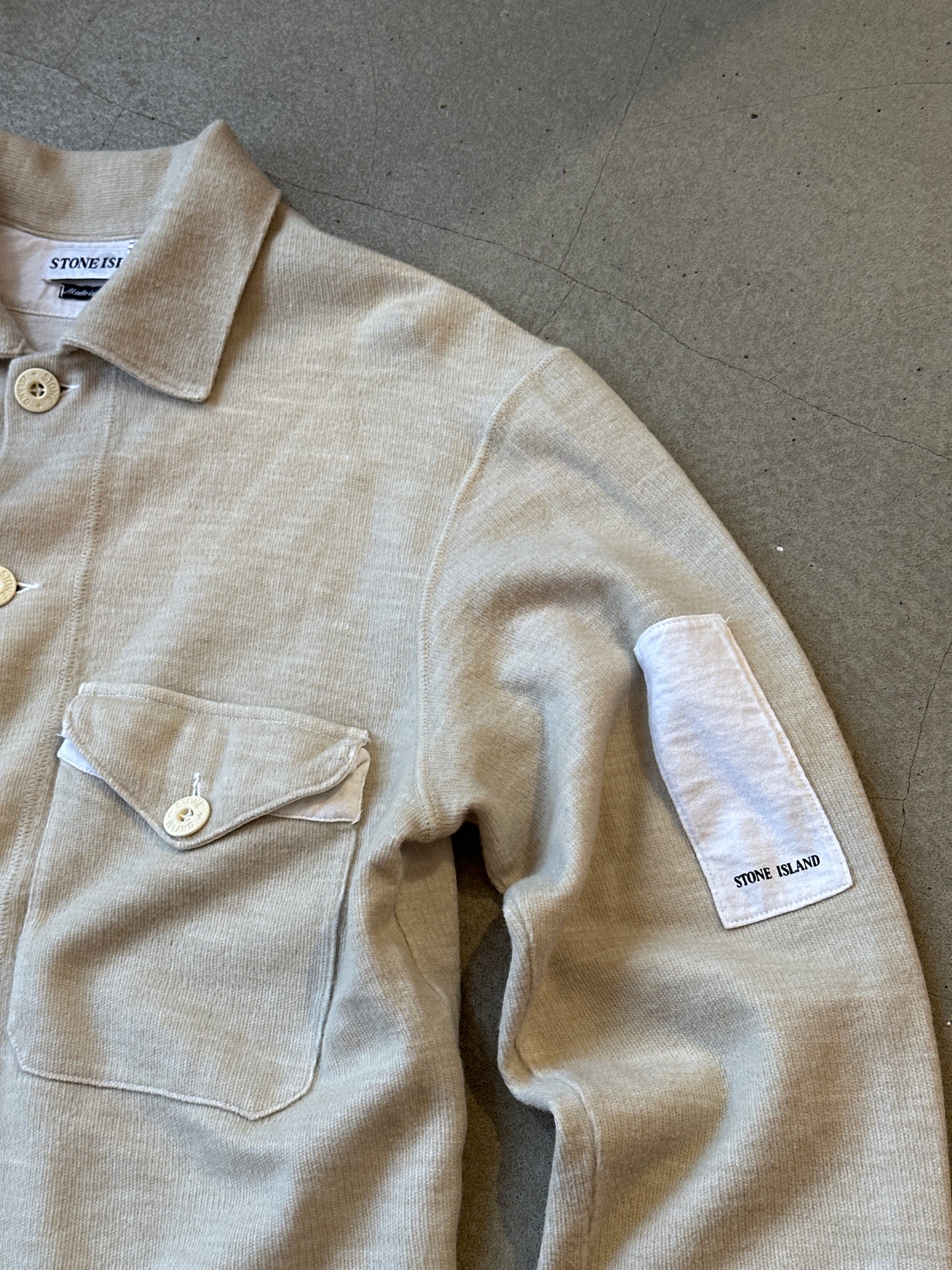 Stone Island Button Up Sweater Beige M