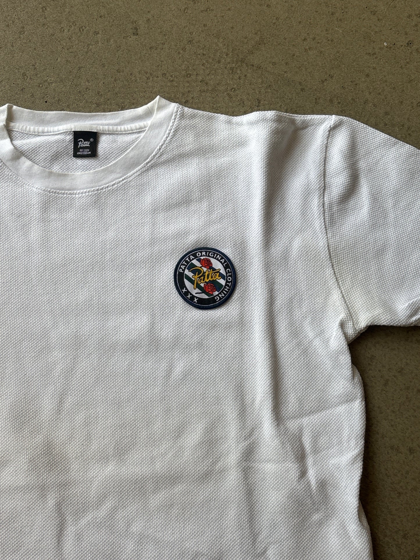 Patta Rose Patch Polo Style tee White L