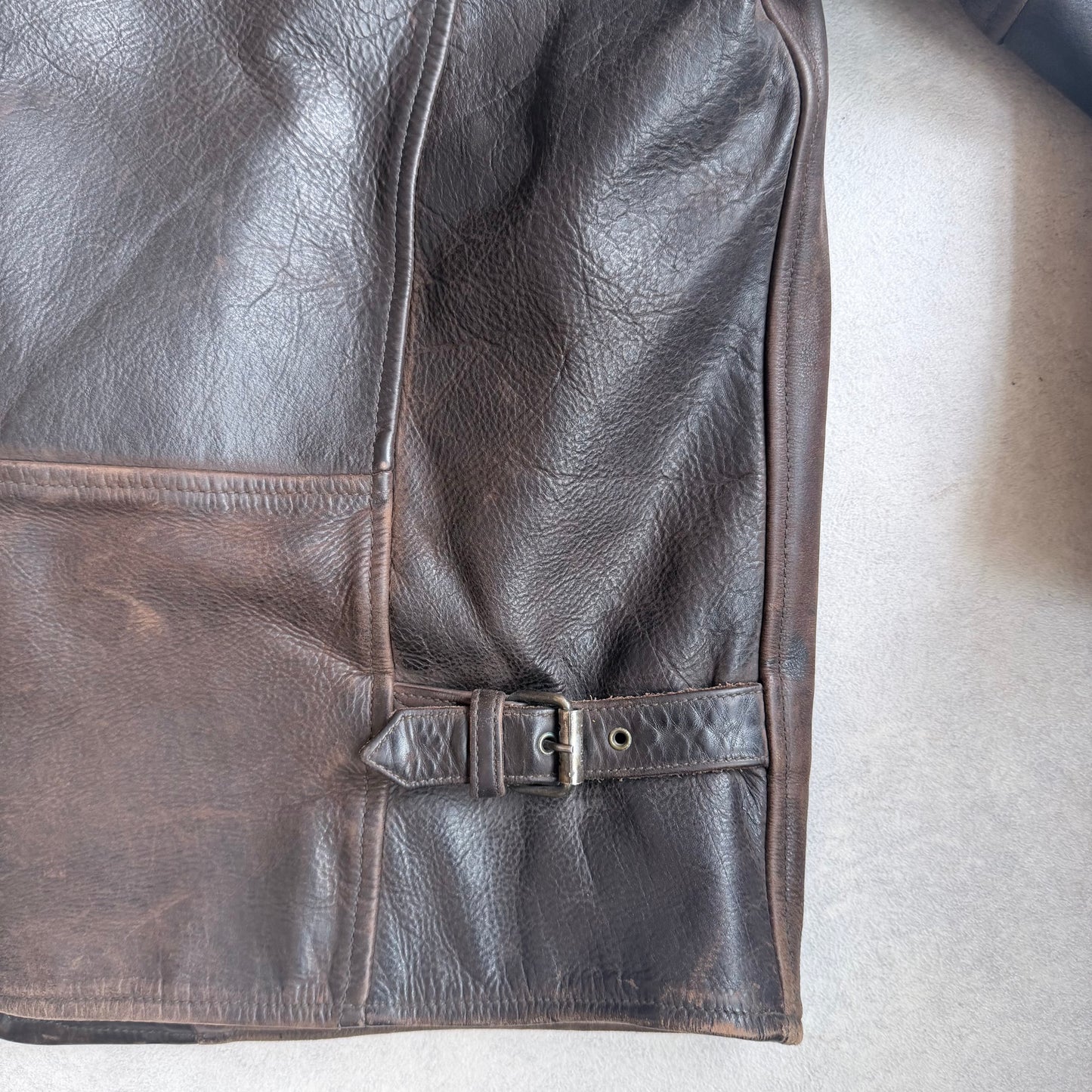 Redskins Brown Bomber Aviator Leather Jacket XL