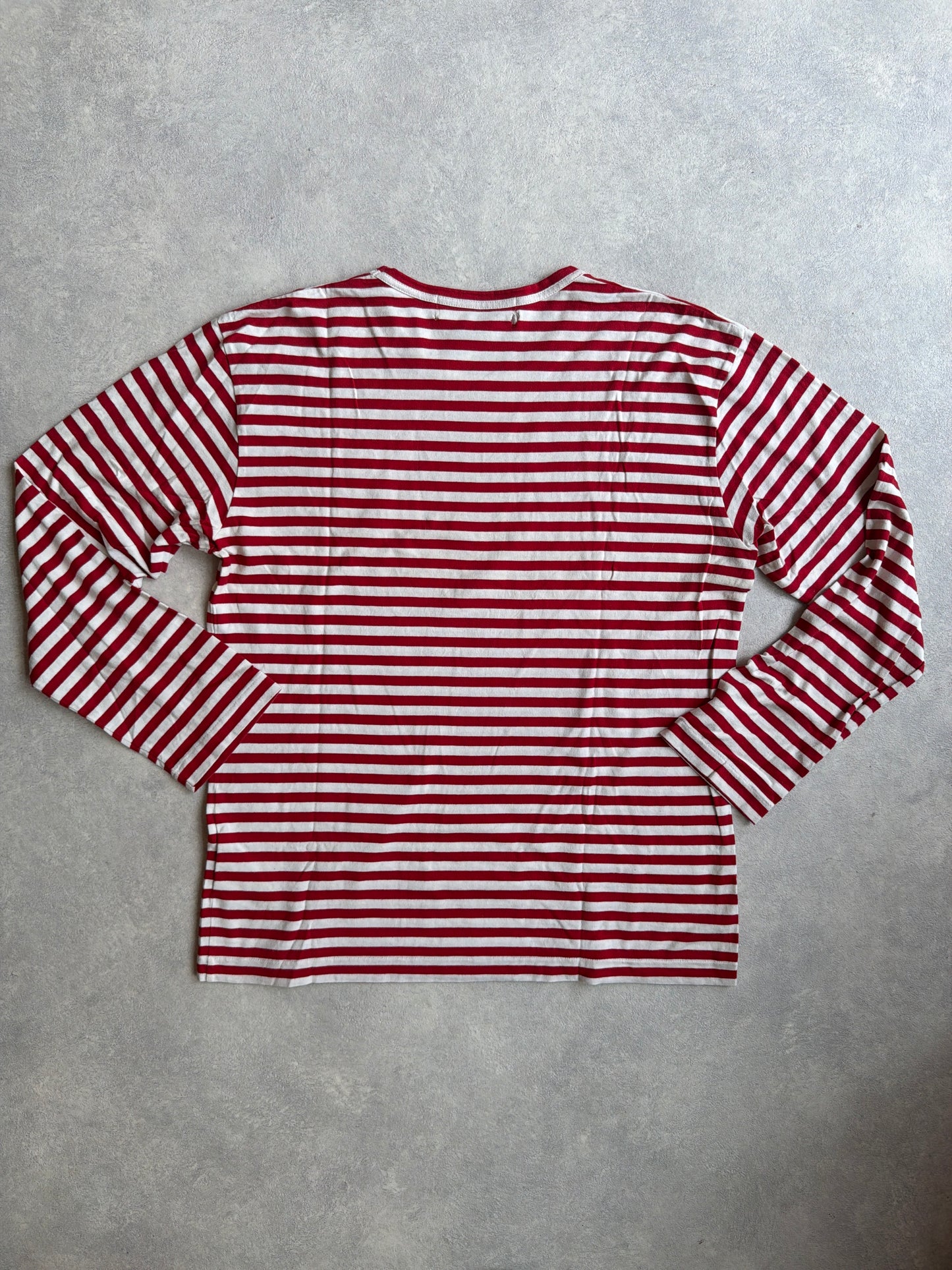 Comme Des Garçons Play Stripes Shirt Red Size XL