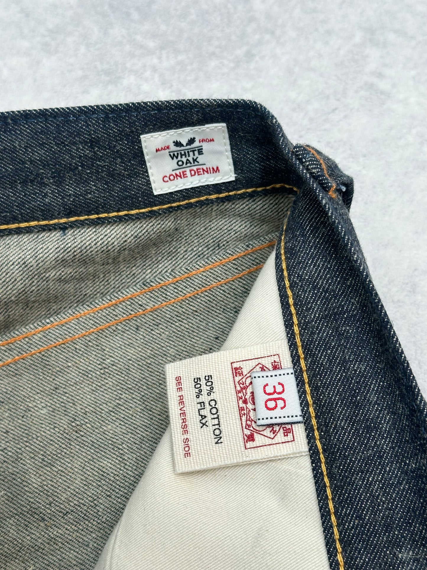 Evisu Deluxe White Oak Cone Denim Jeans 36