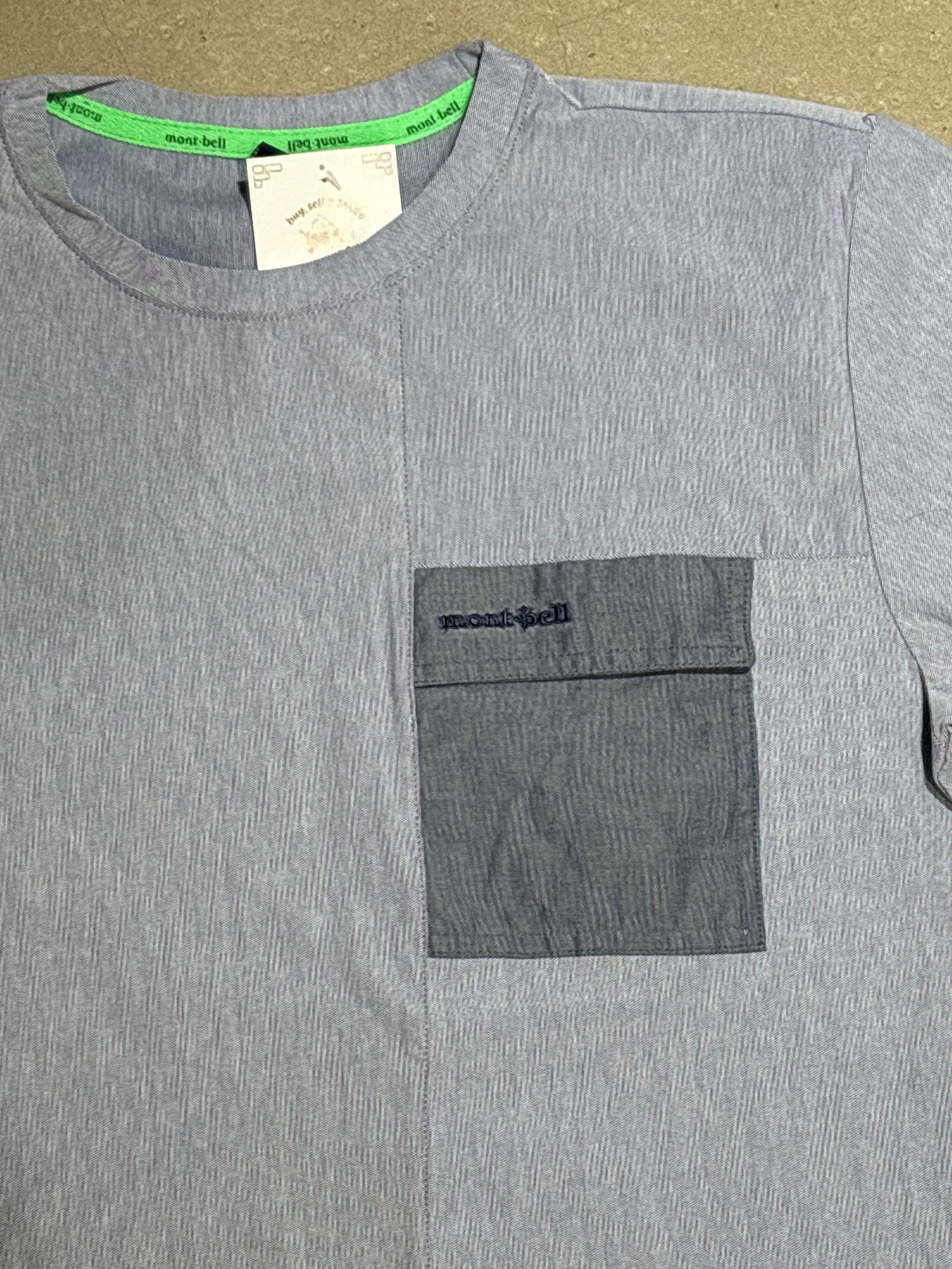Mont-Bell Chambray Blue Pocket Tee