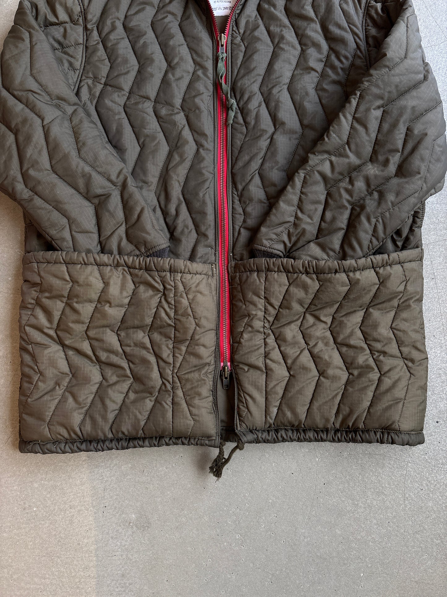 Vintage German Army Puffer Jacket Khaki XL