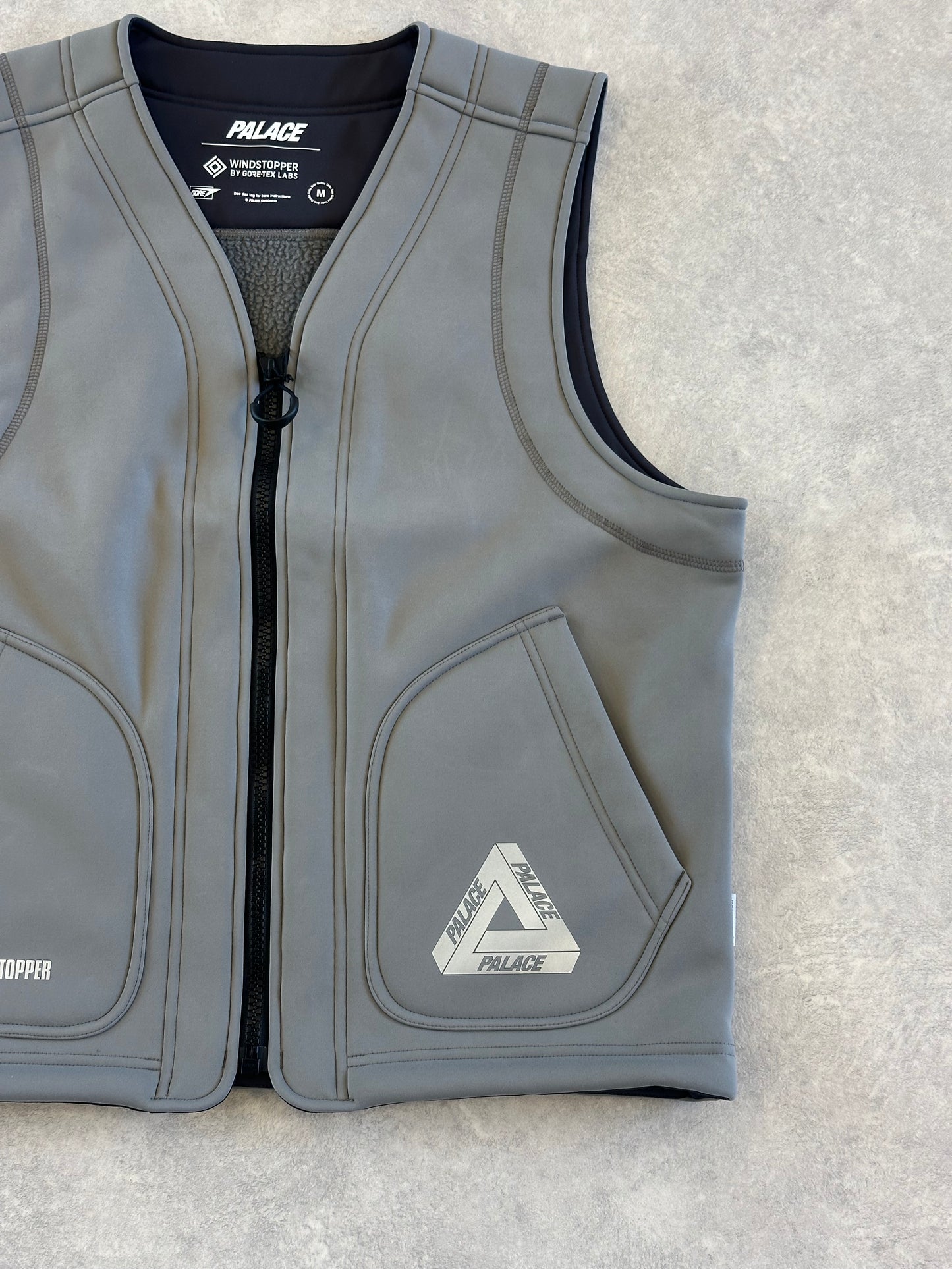 Palace GORE-TEX Windstopper Vest Steel Grey M