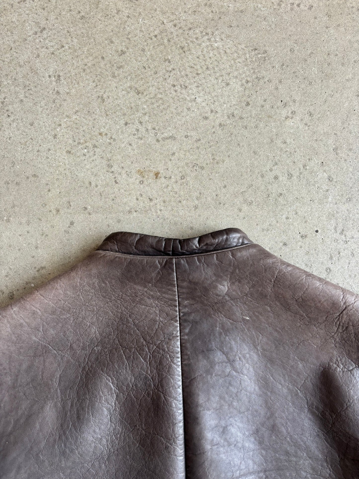 Marni Gumy Double Leather Jacket Grey Medium