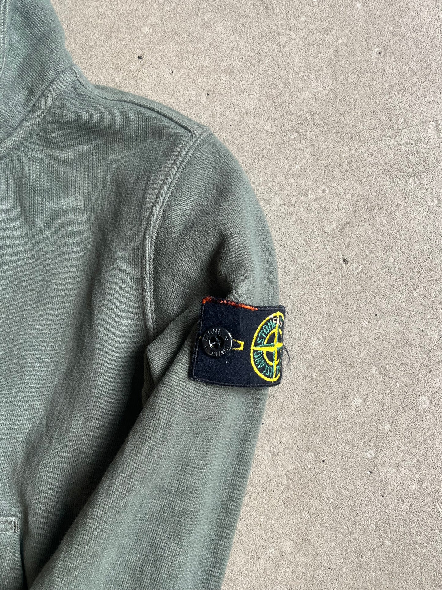 Stone Island Junior Button Up Sweater Green 2 years