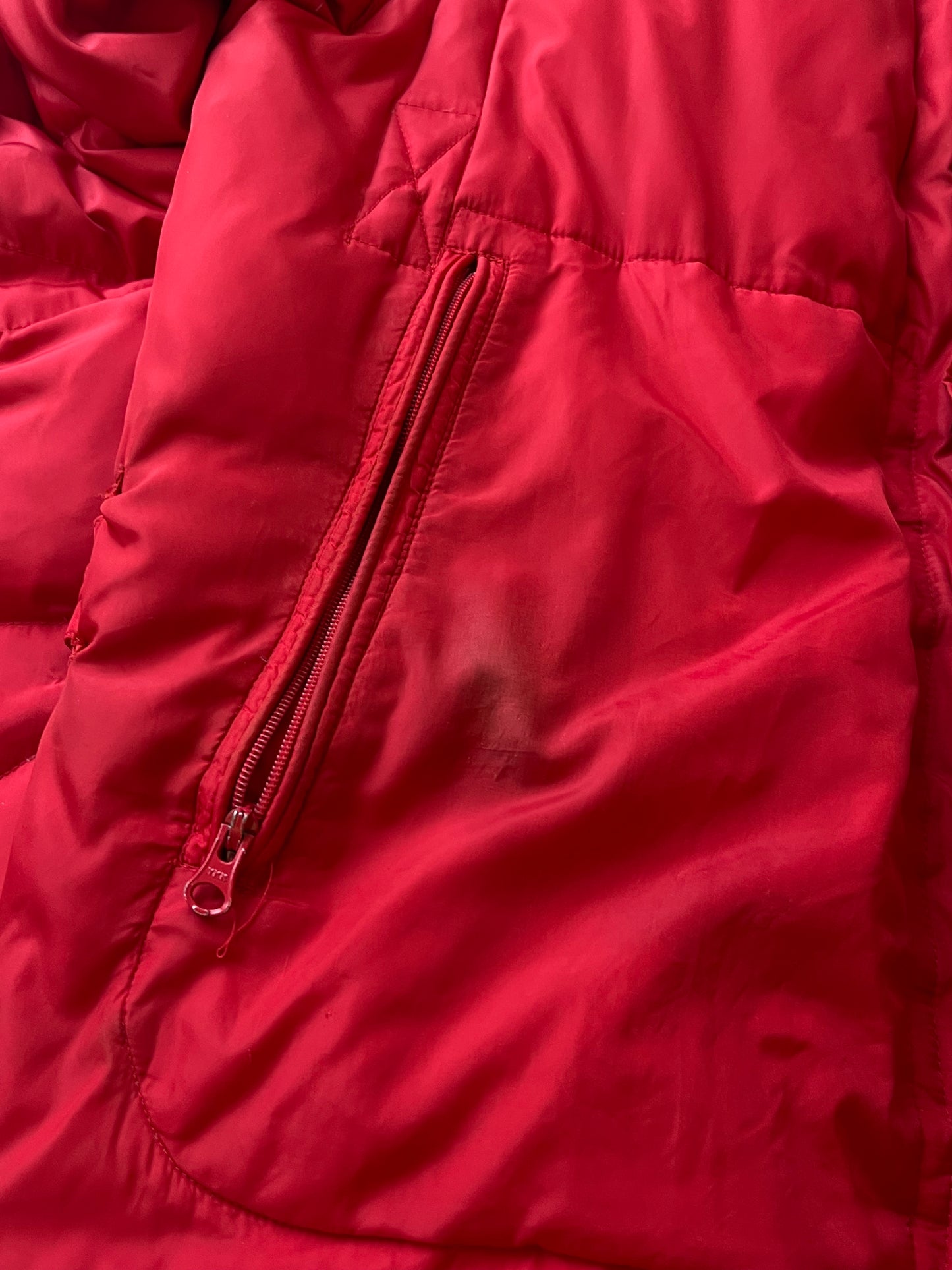 Stone Island Denim 2005 Goose Down Puffer Jacket Large Red
