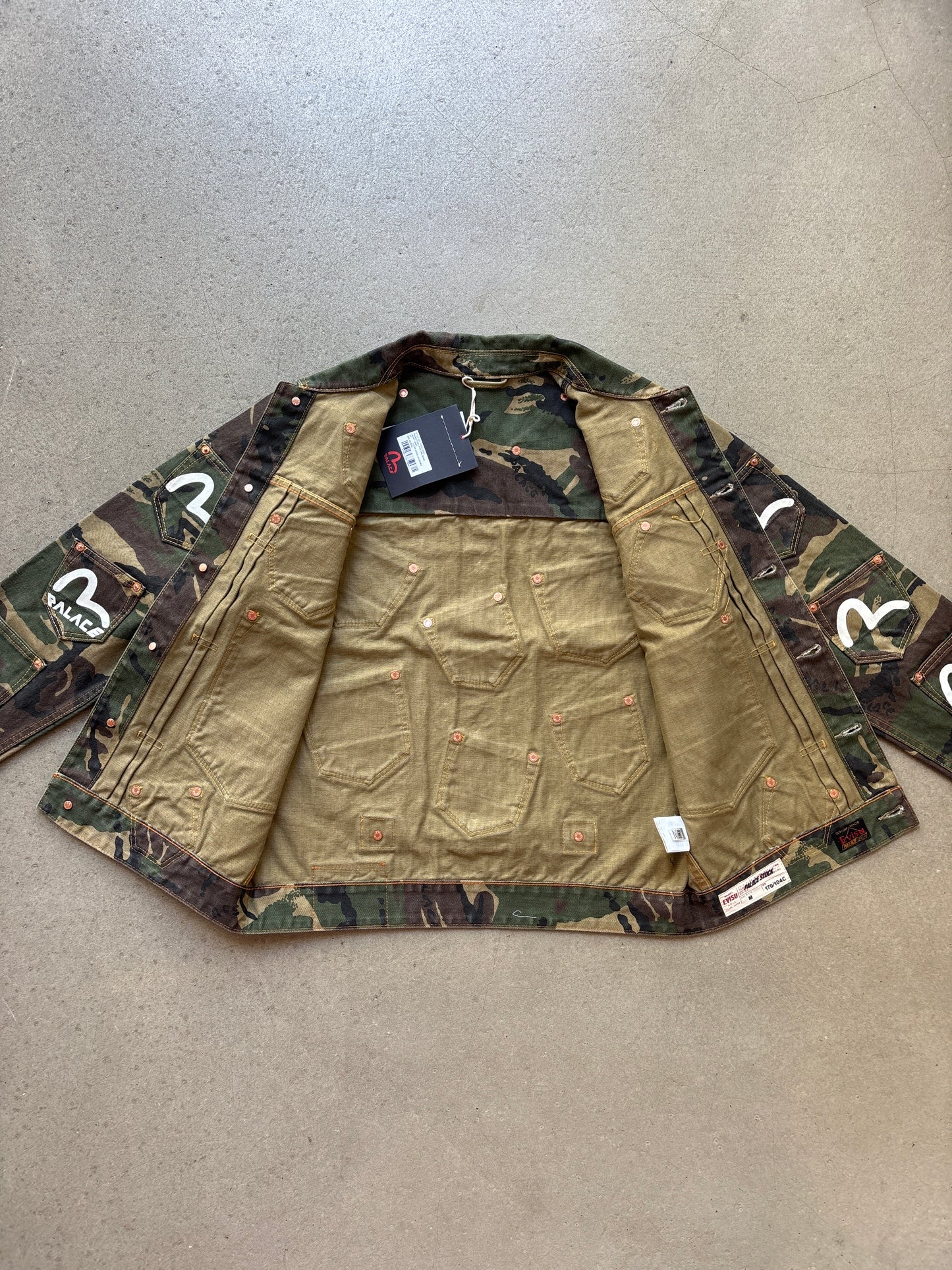 Palace x Evisu Type One Denim Jacket Camo