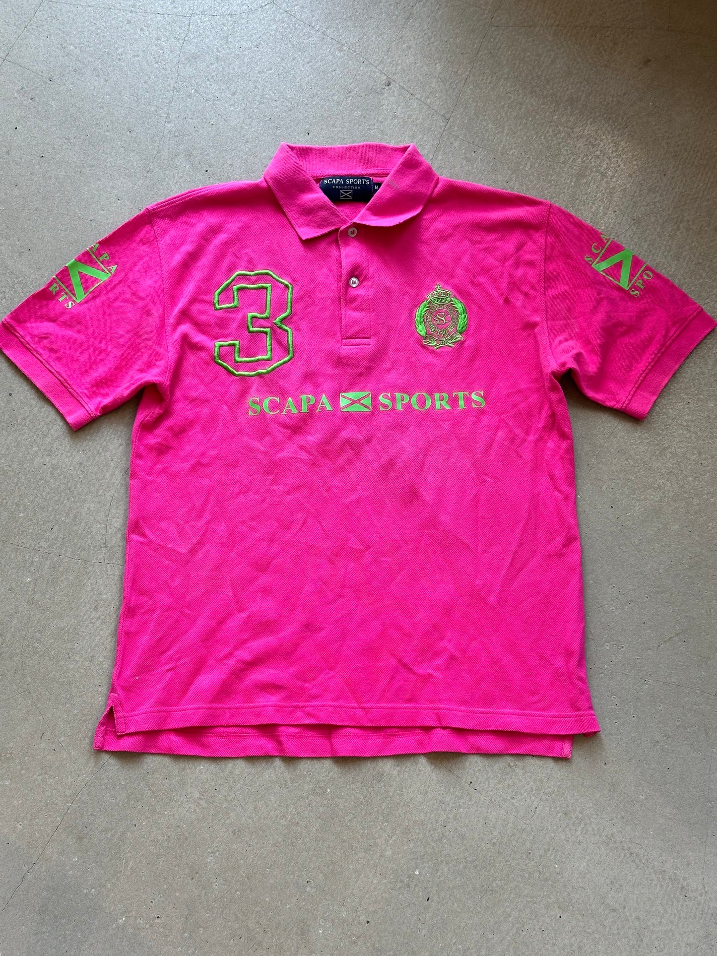 Scapa Sports Polo Pink Size M