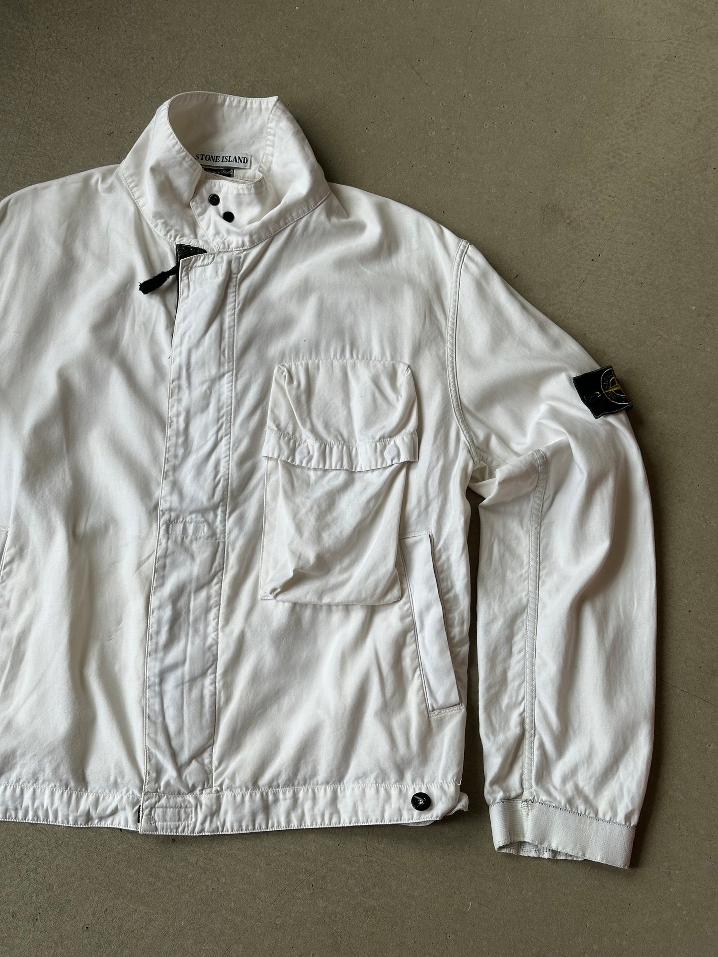 Vintage Raso Gommato Green Edge Badge Jacket White L