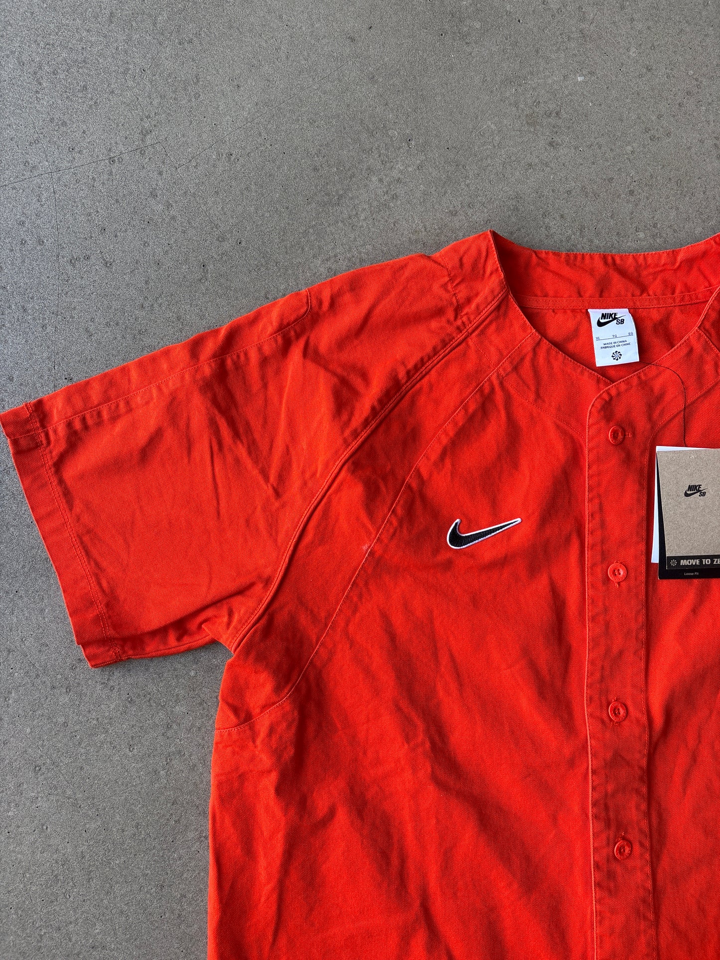 Nike SB x MLB Skate Baseball Jersey Team Orange XL