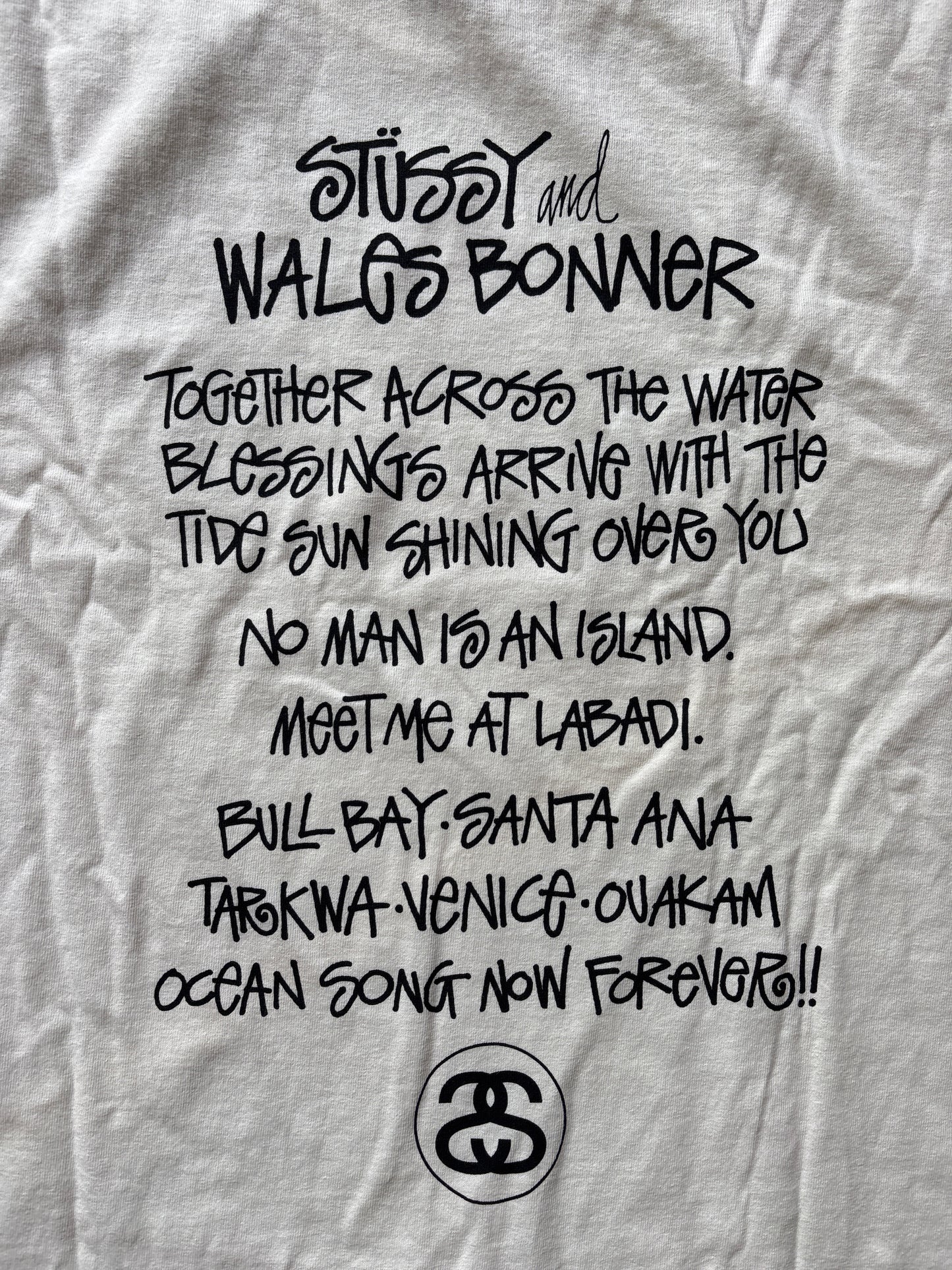 Stussy X Wales Bonner Ocean Song Tee White