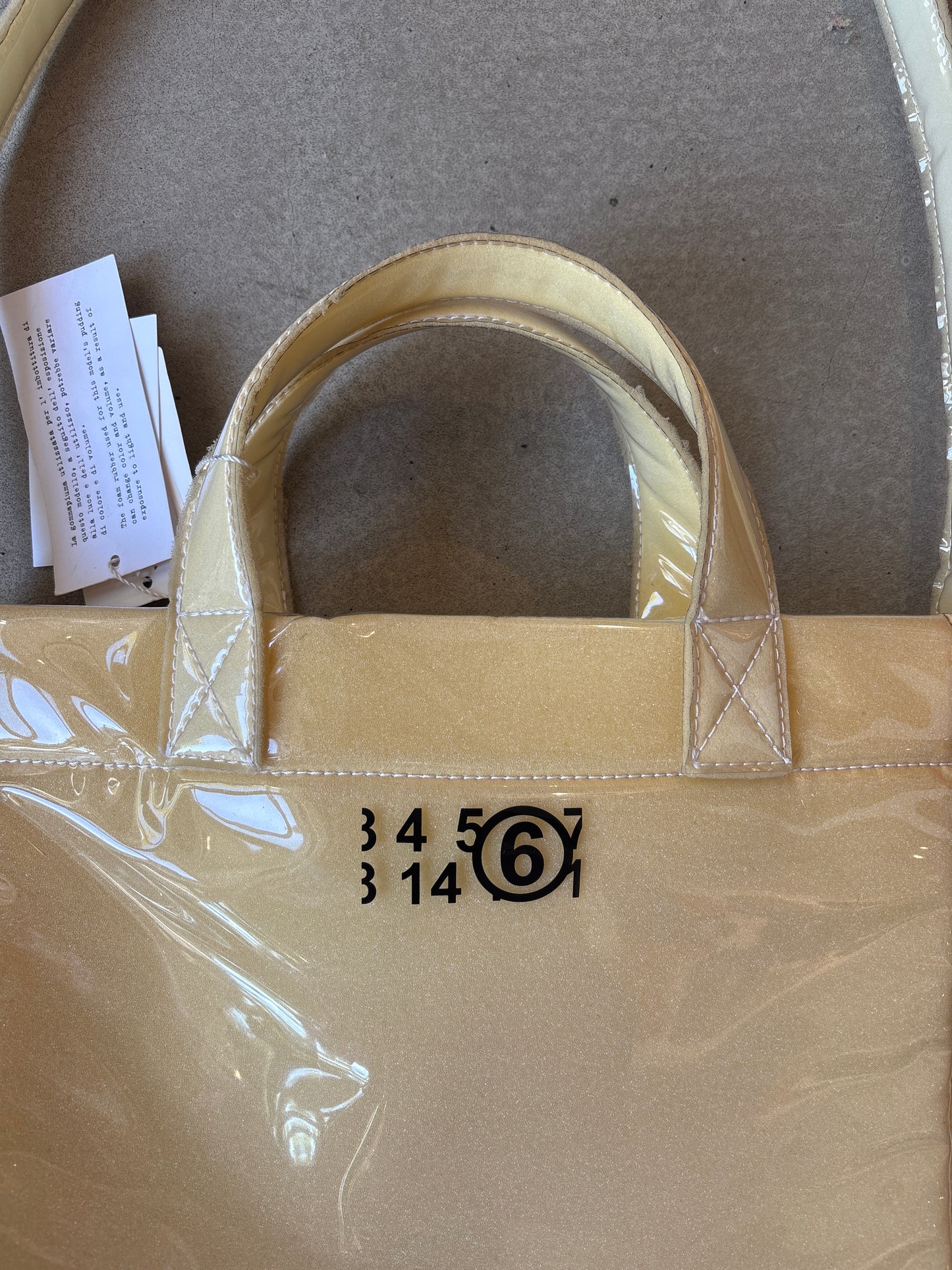 MM6 Logo Print Transparant Tote Bag