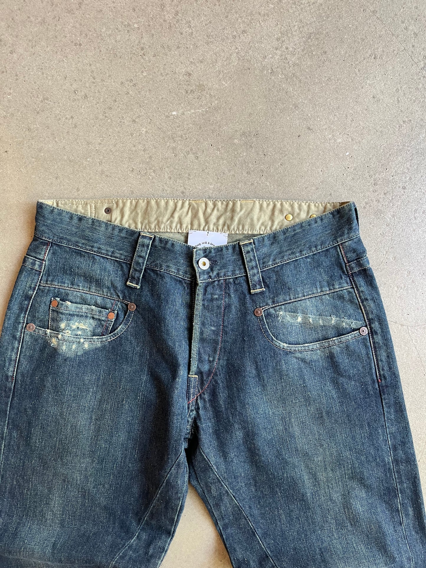 G-star Radar Low Loose Distressed Washed Jeans Size 33