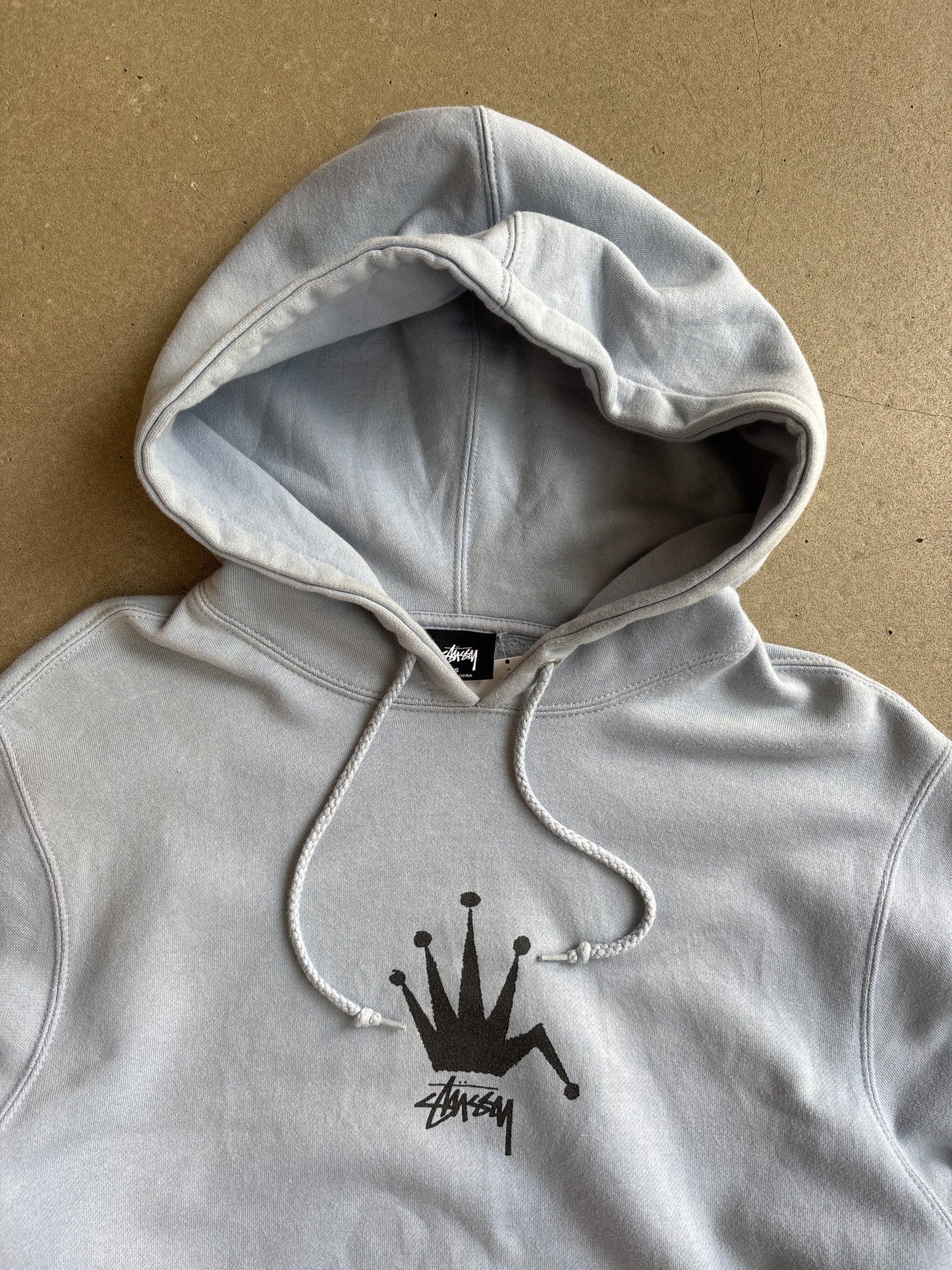 Stussy Hoodie Crown Light Blue Size S